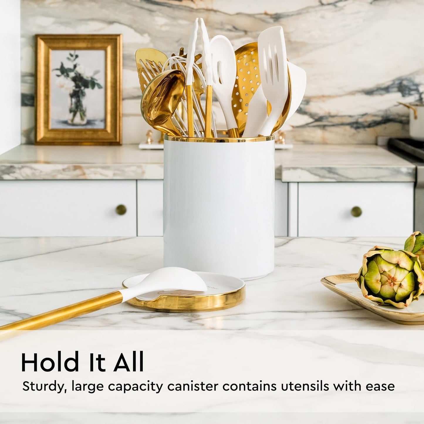 Purilite Select White Utensil Holder