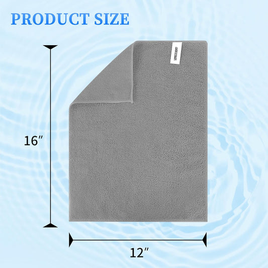 Microfiber Cleaning Cloth Pack of 8, 12 x 16 Inch Lint-Free and Streak-Free Cleaning Towels for Car, Kitchen, Home, Office, and Glass Surfaces - PuriLite