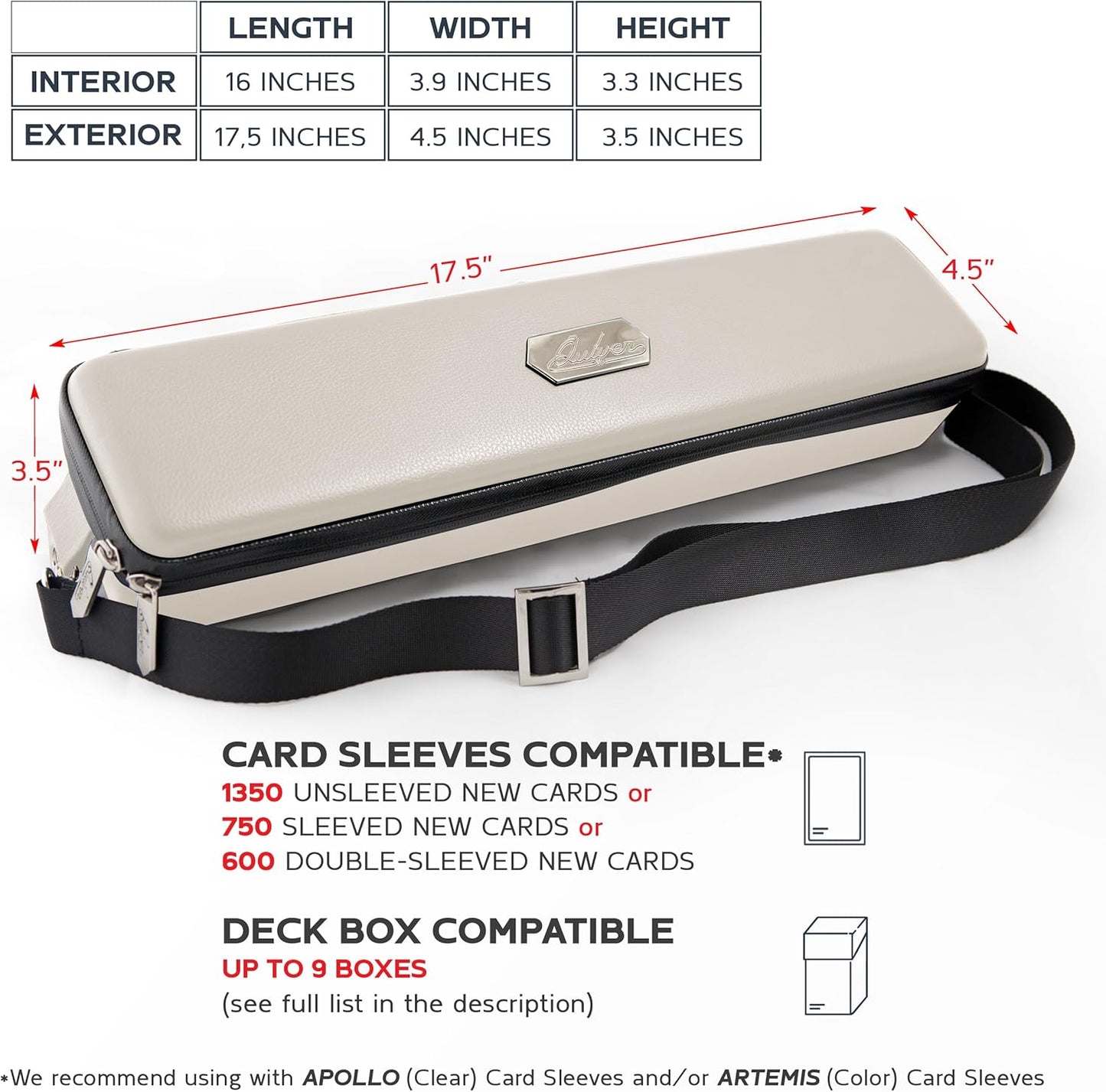 Pink Bolt Card Carrying Case - Playing Card Case Deck Box Storage, Compatible with TCG, Magic: the Gathering Commander MTG, YuGiOh & other Trading Cards (+ 100 Apollo Sleeves)