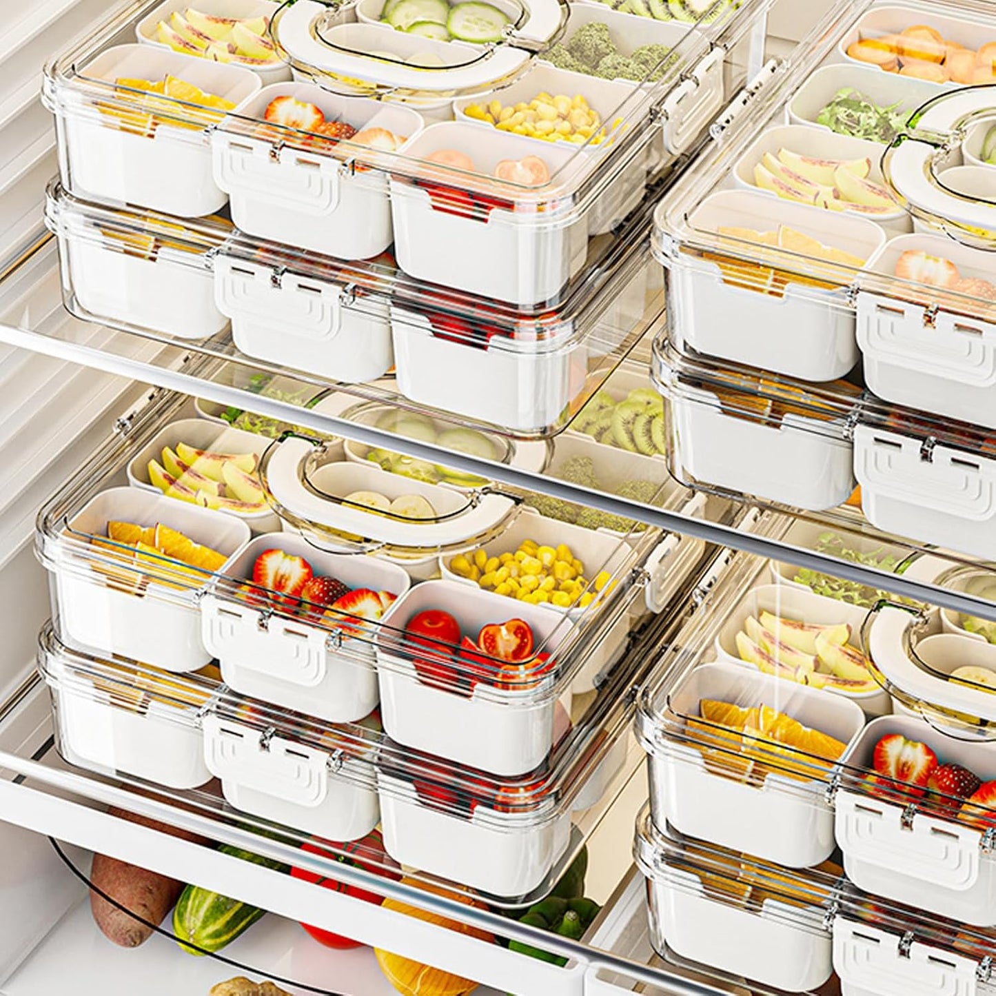 Purilite Select Clear Compartmentalized Snack Box