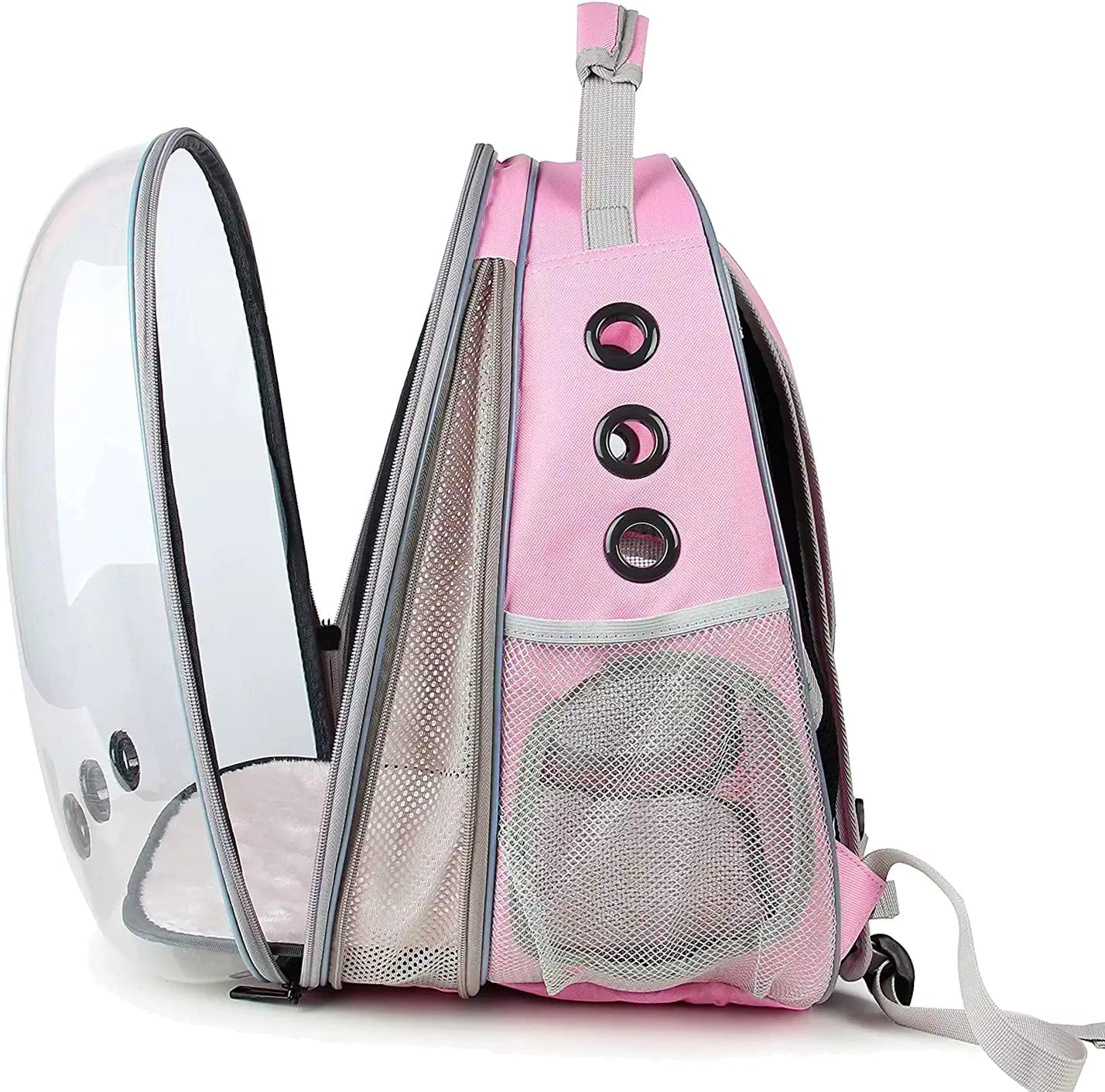 WEVONIGU Front Expandable Cat Backpack Carrier,Fit up to 16 lbs,Pet Carrier Backpack,Space Capsule Astronaut Bubble Window Bag,Cats and Puppies,Airline-Approved,Designed for Travel,Hiking,Walking