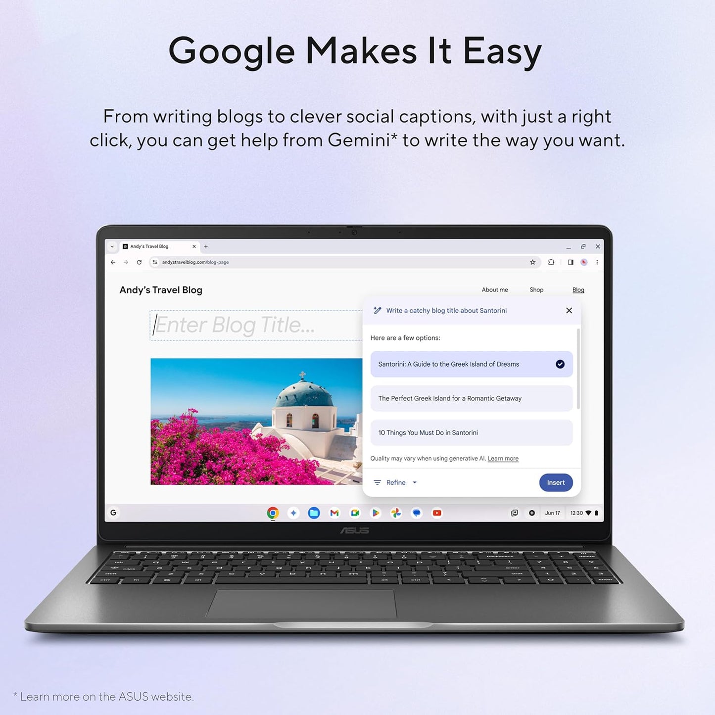 ASUS Chromebook Plus CX15, 15.6” 16:9 FHD (1920 x 1080) Anti-Glare Display, Intel® Core™ 3-N355 Processor, 128GB Storage, 8GB RAM, ChromeOS, Rock Grey, CX1505CTA-AS31-CB