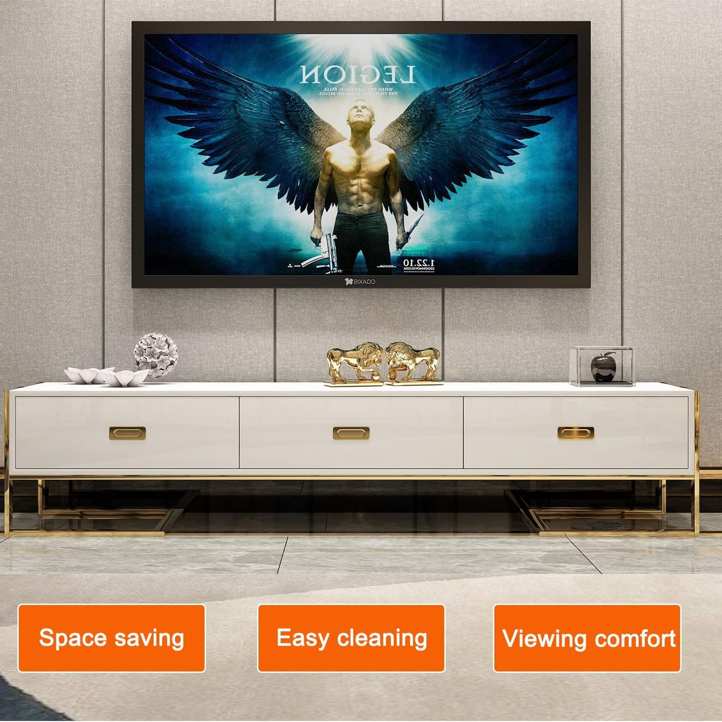 SJBRWN Tilt TV Wall Mount for Most 14-42 Inch Flat Curved Screen TVs Monior, Up Down 15° Support TV Mural, Fits 24 32 40" Max VESA 200x200mm Holds up to 55lbs, Low Profile Small Wall Mount TV Bracket