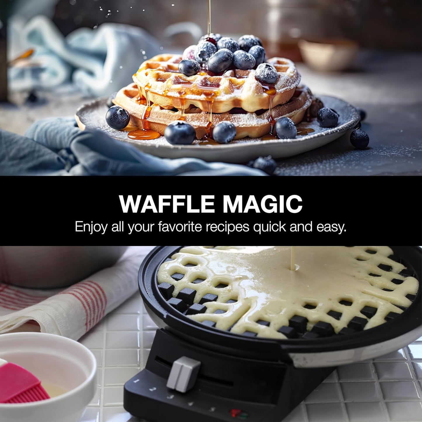 Cuisinart WMR-CAC Traditional Round Waffle Maker, small