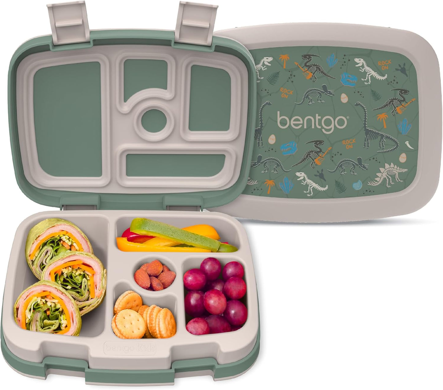 Bentgo Kids Prints Leak-Proof, 5-Compartment Bento-Style Kids Lunch Box - Ideal Portion Sizes for Ages 3 to 7 - BPA-Free, Dishwasher Safe, Food-Safe Materials - 2021 Collection (Llamas)