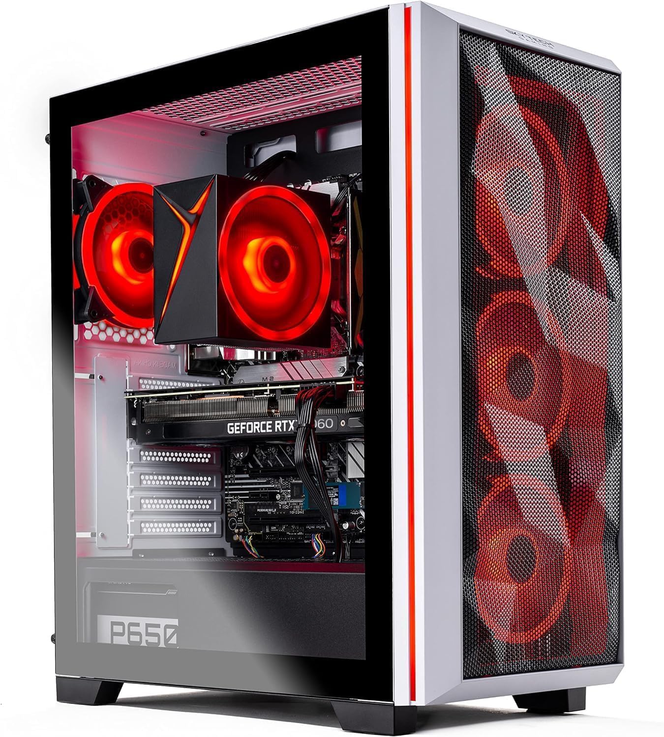 Skytech Nebula Gaming PC Desktop, Intel i5 14400F 2.5 GHz (4.7GHz Turbo), NVIDIA RTX 5060 8GB, 1TB NVMe SSD, 16GB DDR5 RAM 6000, 650W Gold PSU, Wi-Fi, Win 11