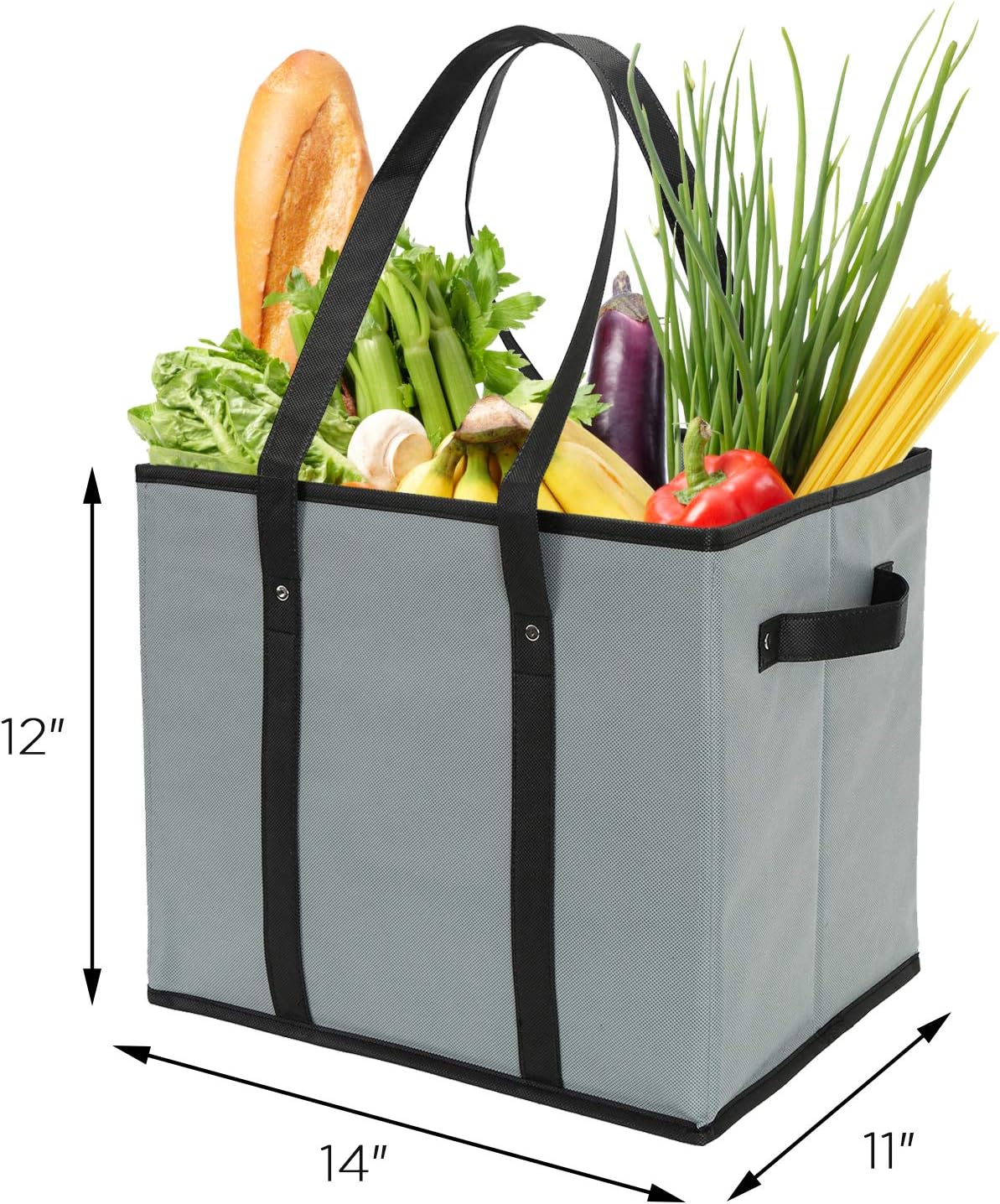 Purilite Select™ Heavy-Duty Reusable Grocery Tote Box Bags – 4 Gallon Capacity