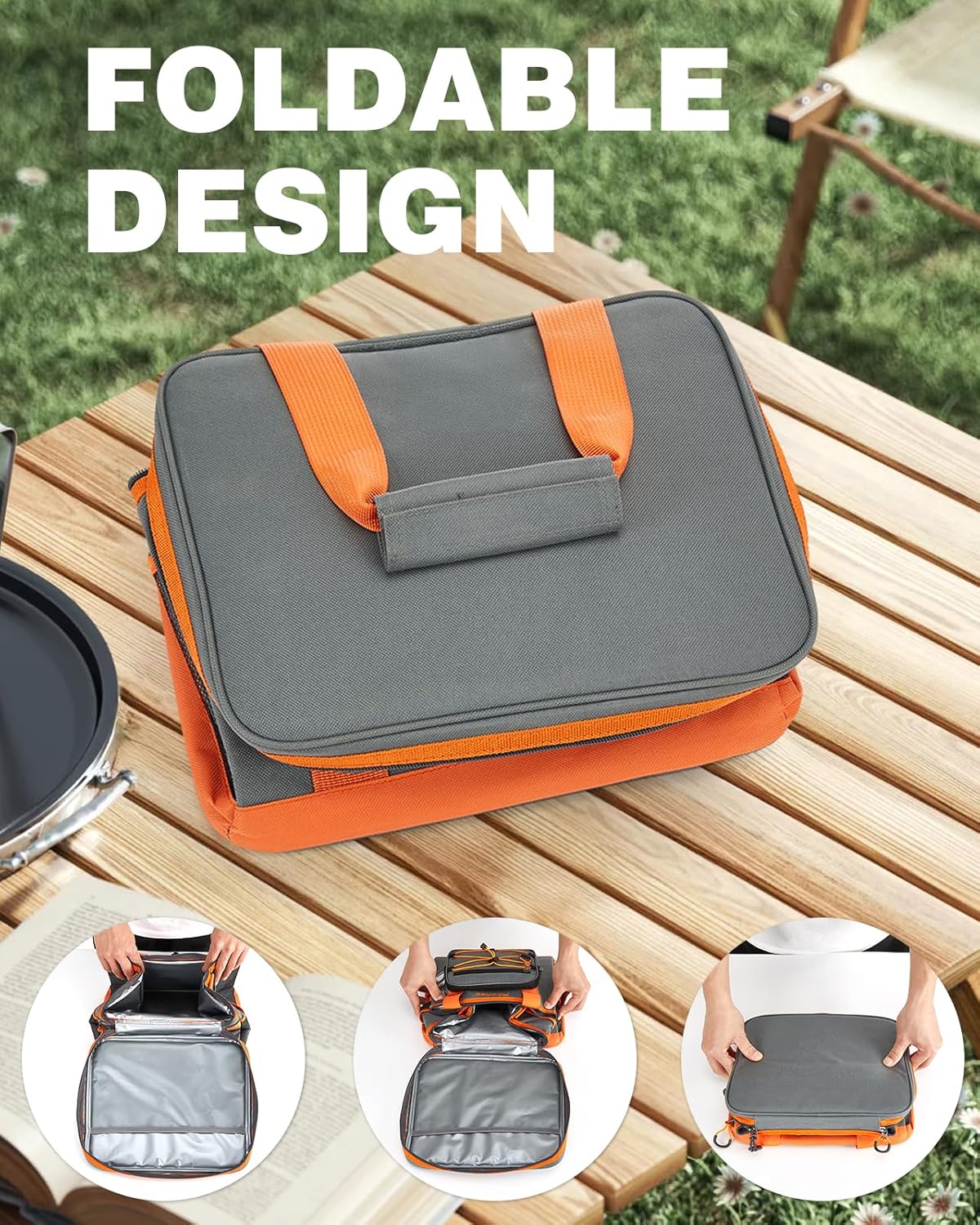 Fitense Soft Cooler Bag Insulated 50 Cans/33L, 27 Cans/20L Camping Cooler 4-Layer Leakproof, Collapsible Portable Lunch Cooler for Beach, Travel, Picnic, Grocery, Kayaking