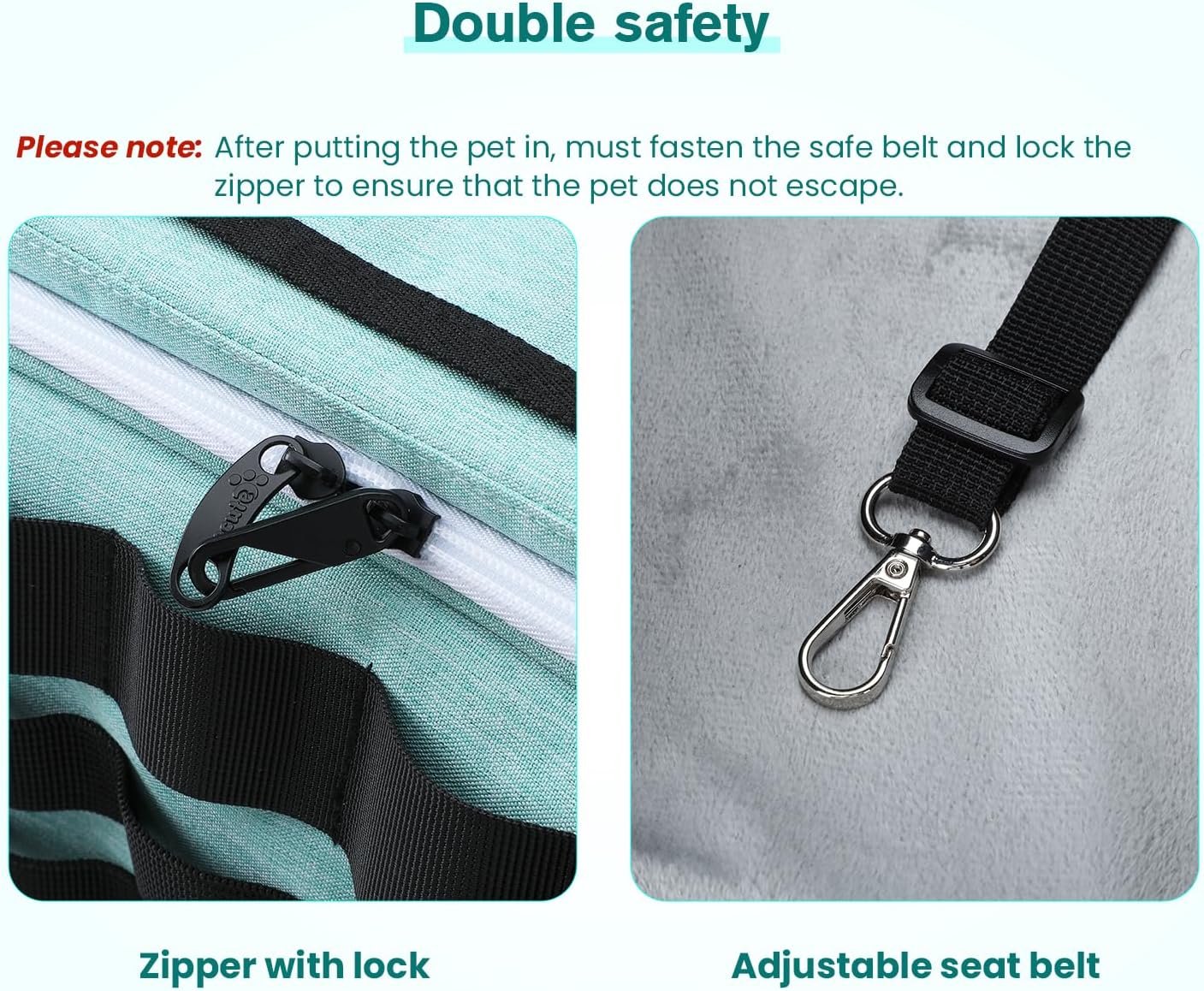 Approved Collapsible Cat Soft-Sided Carriers, Breathable Pet Carriers up to 5kg/12lbs, Portable Dog Carrier Great for Travel, Outdoor, Hiking, Camping(Gray)