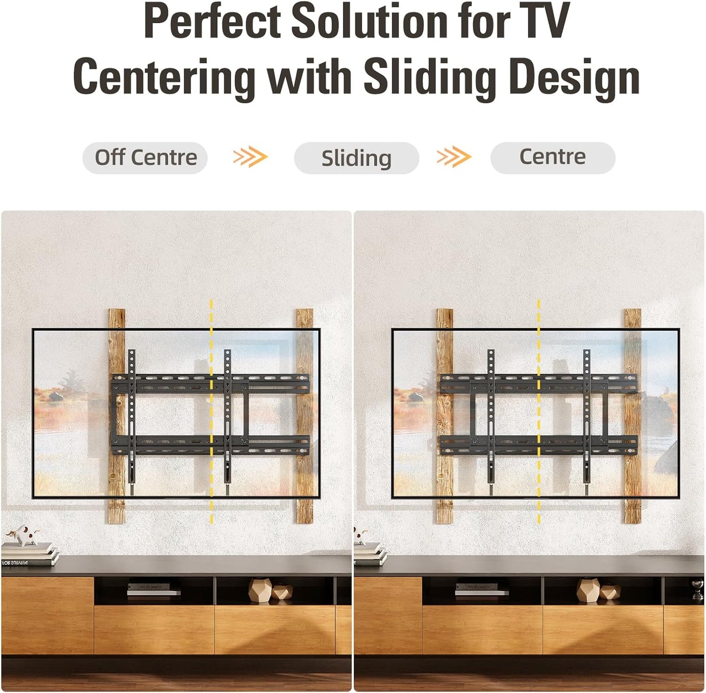 Mounting Dream Universal TV Wall Mount Extension Bracket for TV Wall Plate, Fitting 16" - 24" Wood Stud and Easy Centering TV in Position, Max Loading Capacity of 154 LBS MD5232