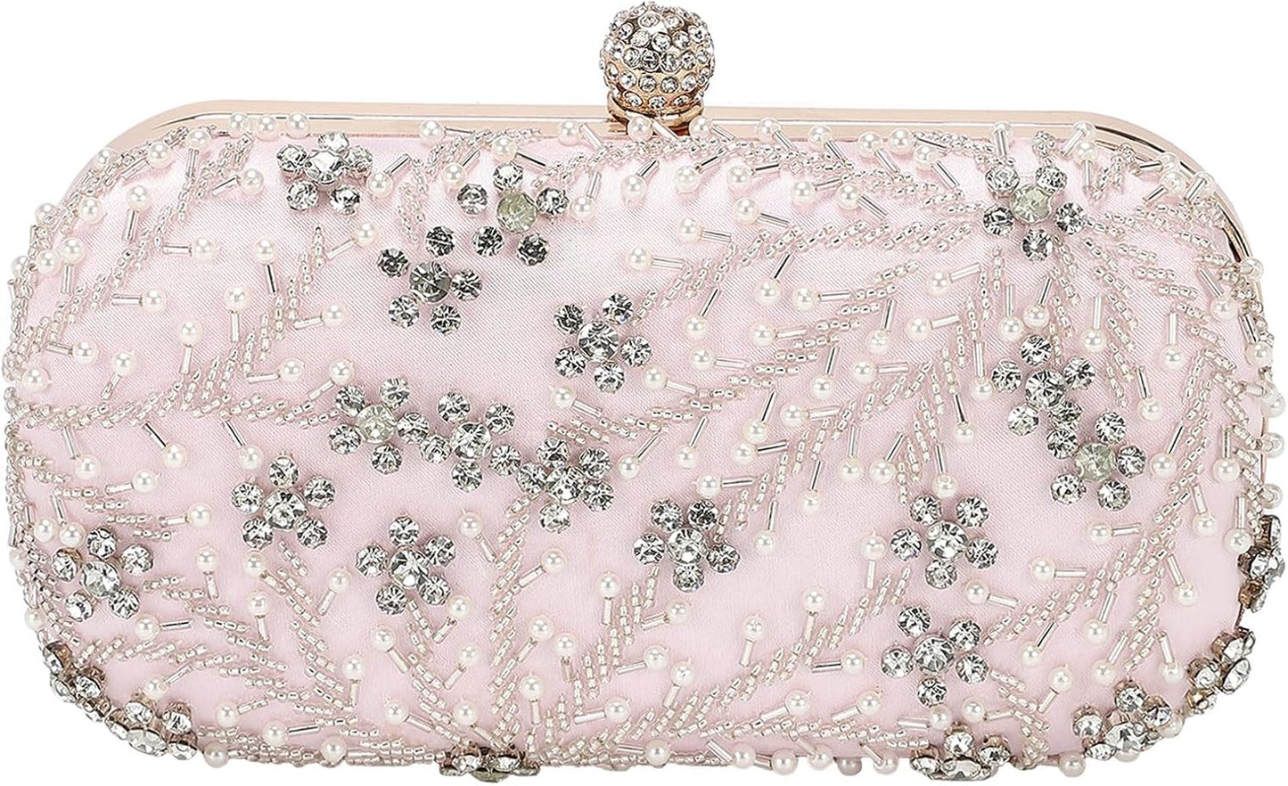 DTGN Evening Bags Clutch Purses for Women Formal, Bridal Purses Rhinestone Handbags Shoulder Bag with Chain Sparkly