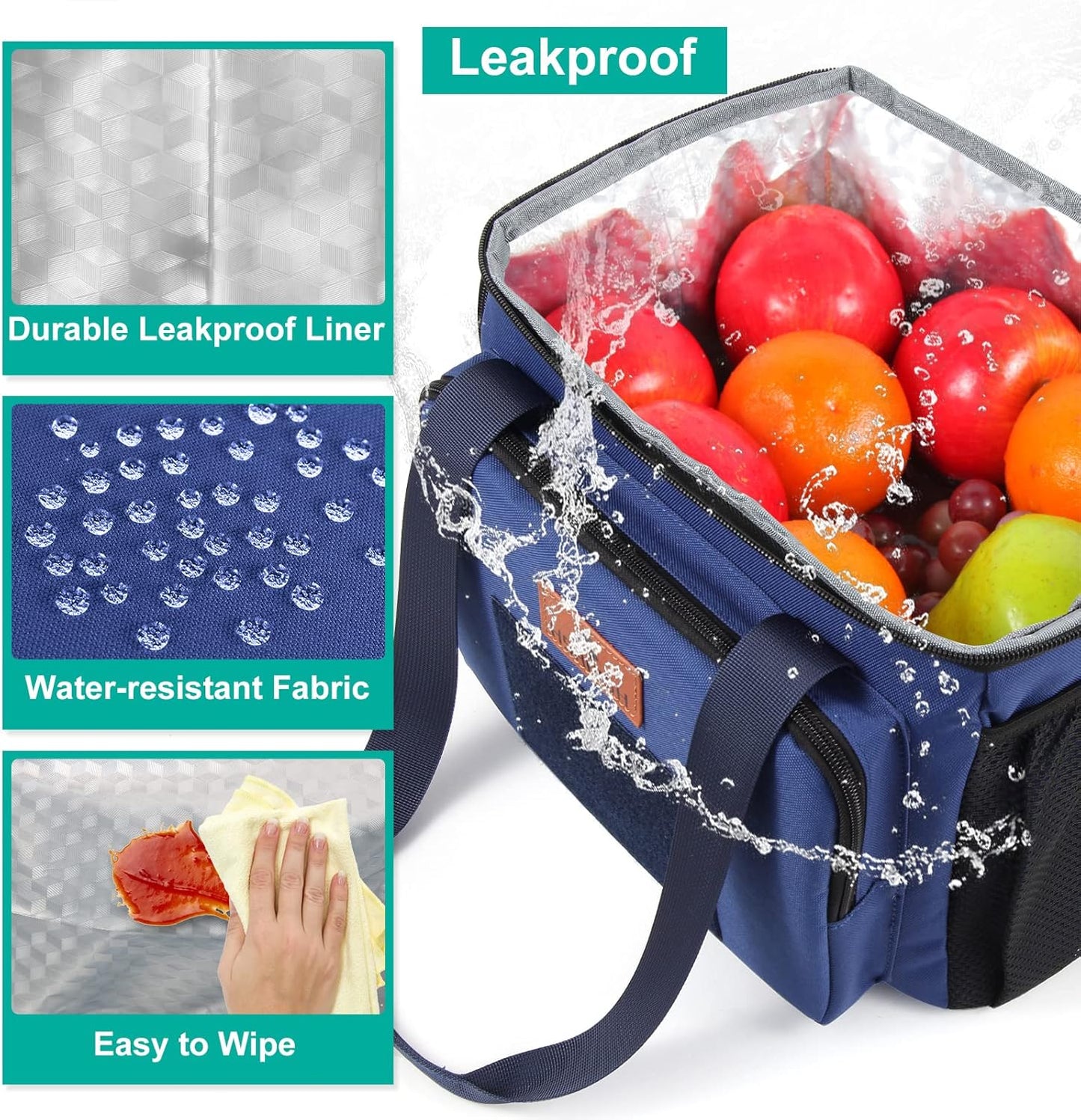 HSHRISH Tactical Large Lunch Bag for Men,Leakproof Insulated Lunch Box, Durable Soft Cooler Bag with Shoulder Strap Lunch Pail for Work Shifts Outdoor
