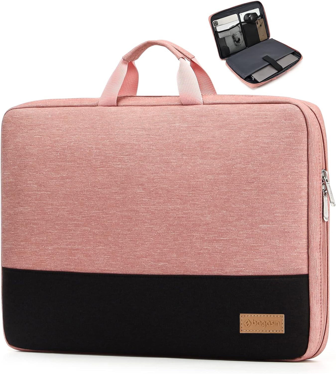 bagasin Laptop Sleeve Case, 15 15.6 16 inch TSA Laptop Sleeve Water Resistant with 4-Layer Protection, Computer Carrying Bag Compatible with MacBook, HP, Dell, Lenovo, Asus Notebook