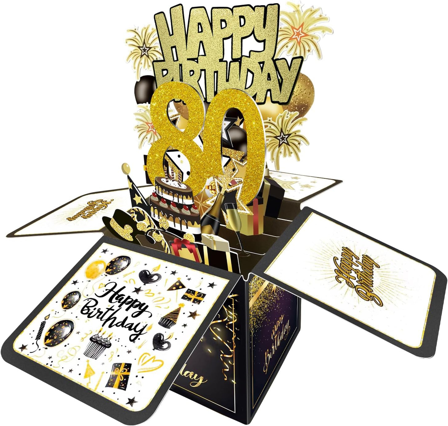 70th Birthday Card, 70th Birthday Decorations for Women Men, Happy Birthday 3D Cards for 70 Year Old Grandpa Grandma, Birthday Gift Box for Mother Dad