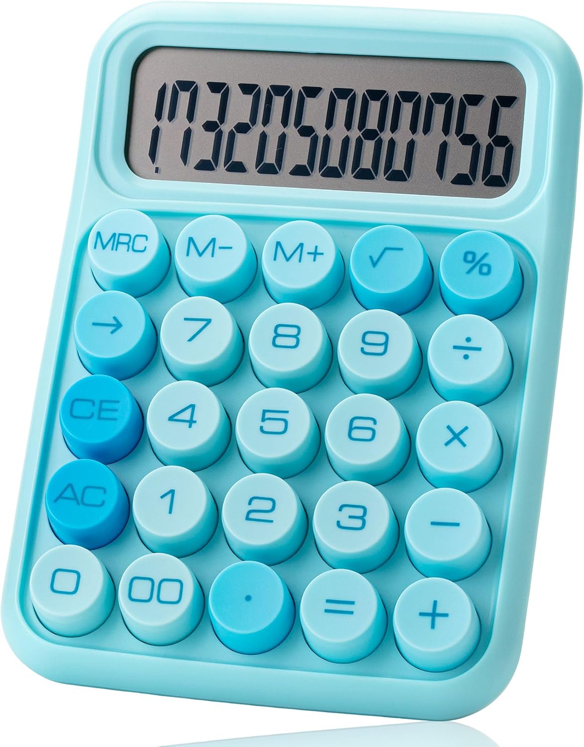 Mr. Pen- Mechanical Switch Calculator, 12 Digits, Large LCD Display, Orange With Big Buttons, Desktop, Cute and Aesthetic Design