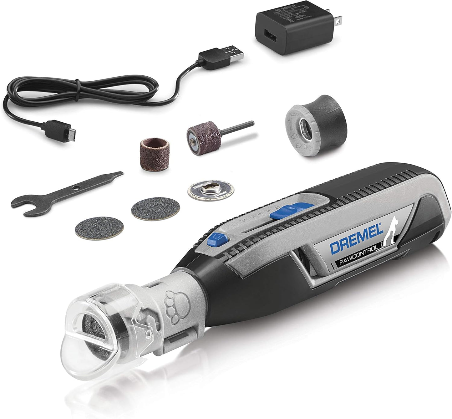 Dremel SD60-PGK EZ Lock Pet Nail Grooming Sanding Discs + Dremel PawControl Dog Nail Grinder and Trimmer (7760-PGK)