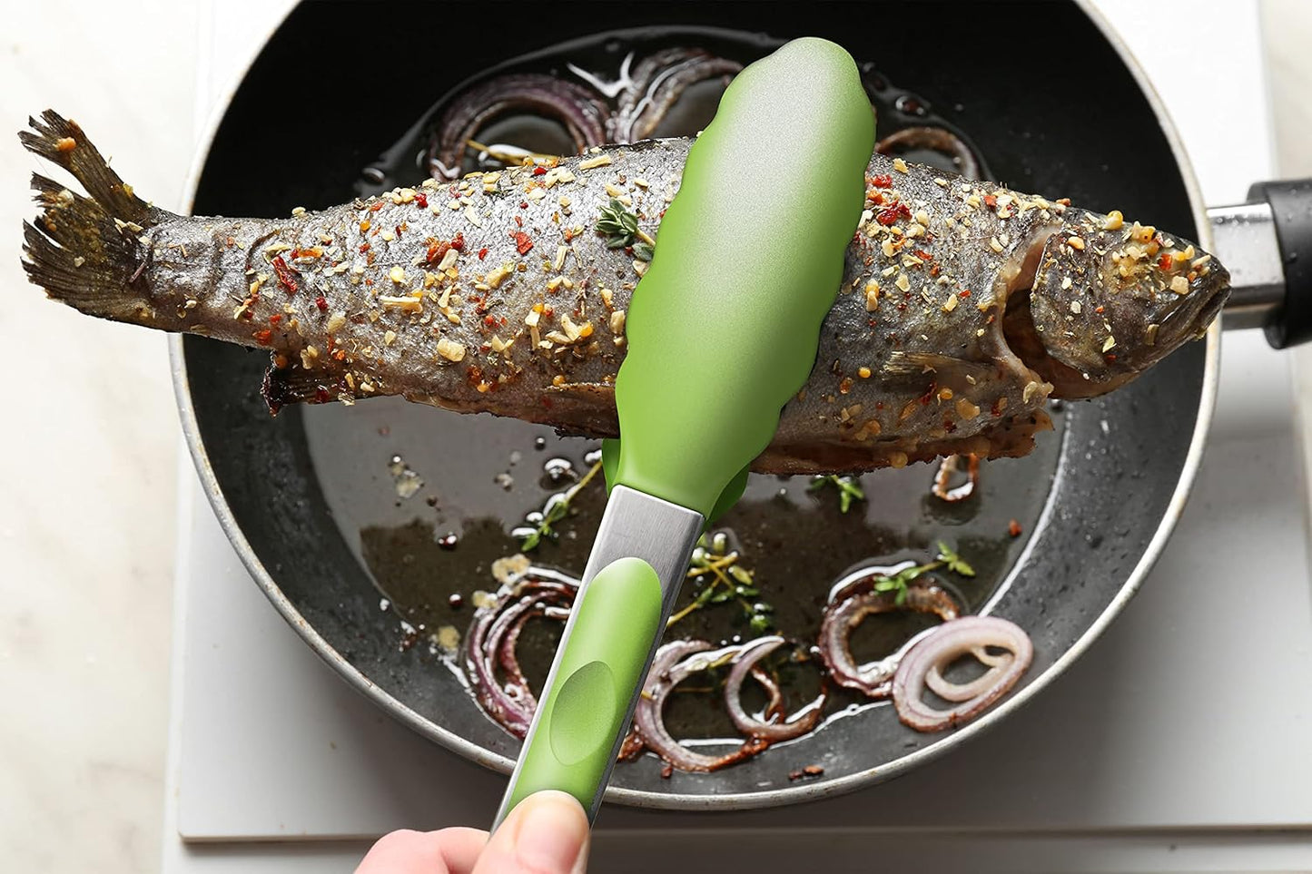 Purilite Select Silicone & Stainless Steel Kitchen Tongs
