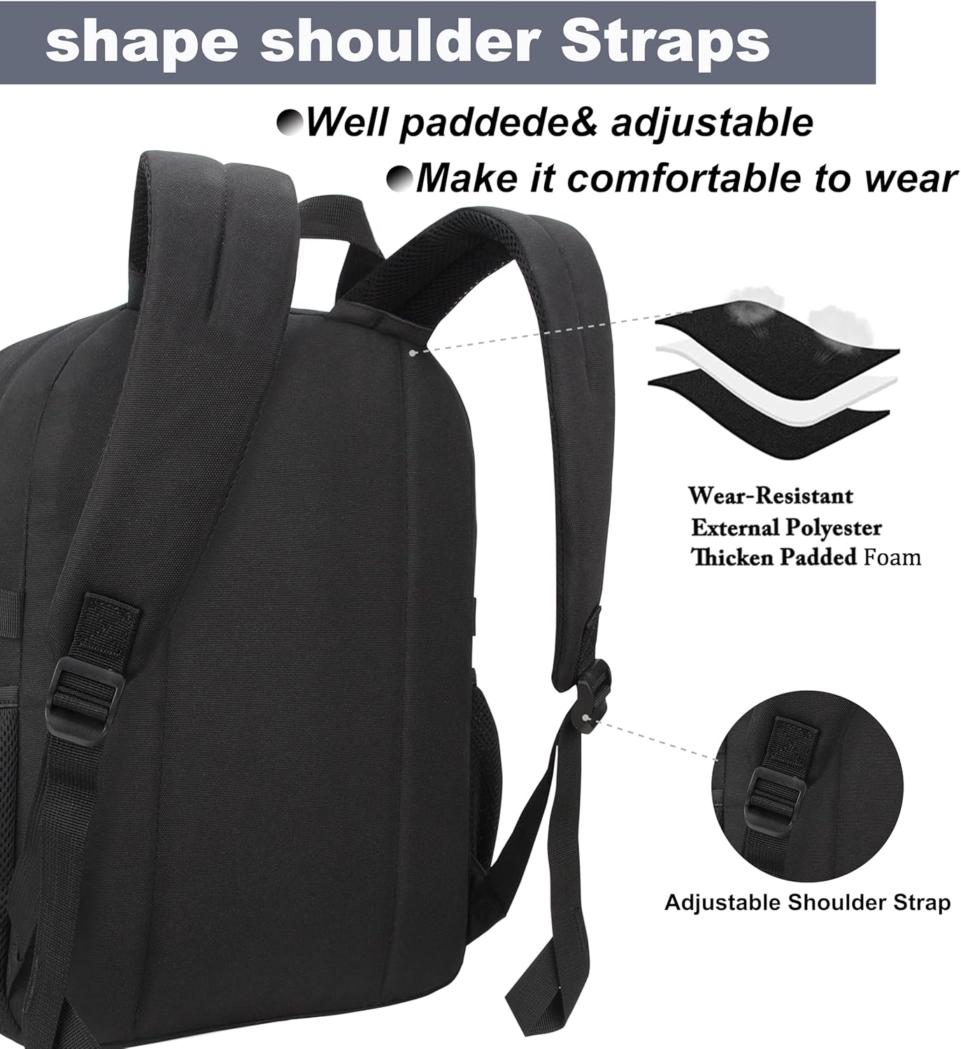 SUPACOOL Lightweight Casual Backpack for Men and Women, Large Backpack for School Boys and Girls