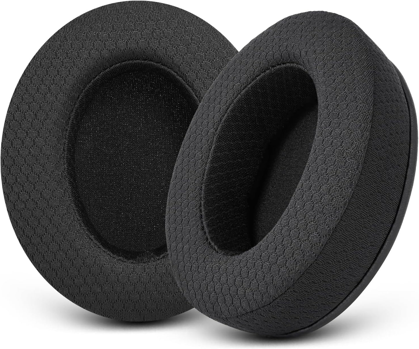Upgraded Replacement Earpads Cushions for HyperX Cloud/Alpha, for Turtle Beach Stealth 400/600, for Audio Technica M50X/M40X&More, Ear Pads with Breathable Mesh Fabric/Added Thickness