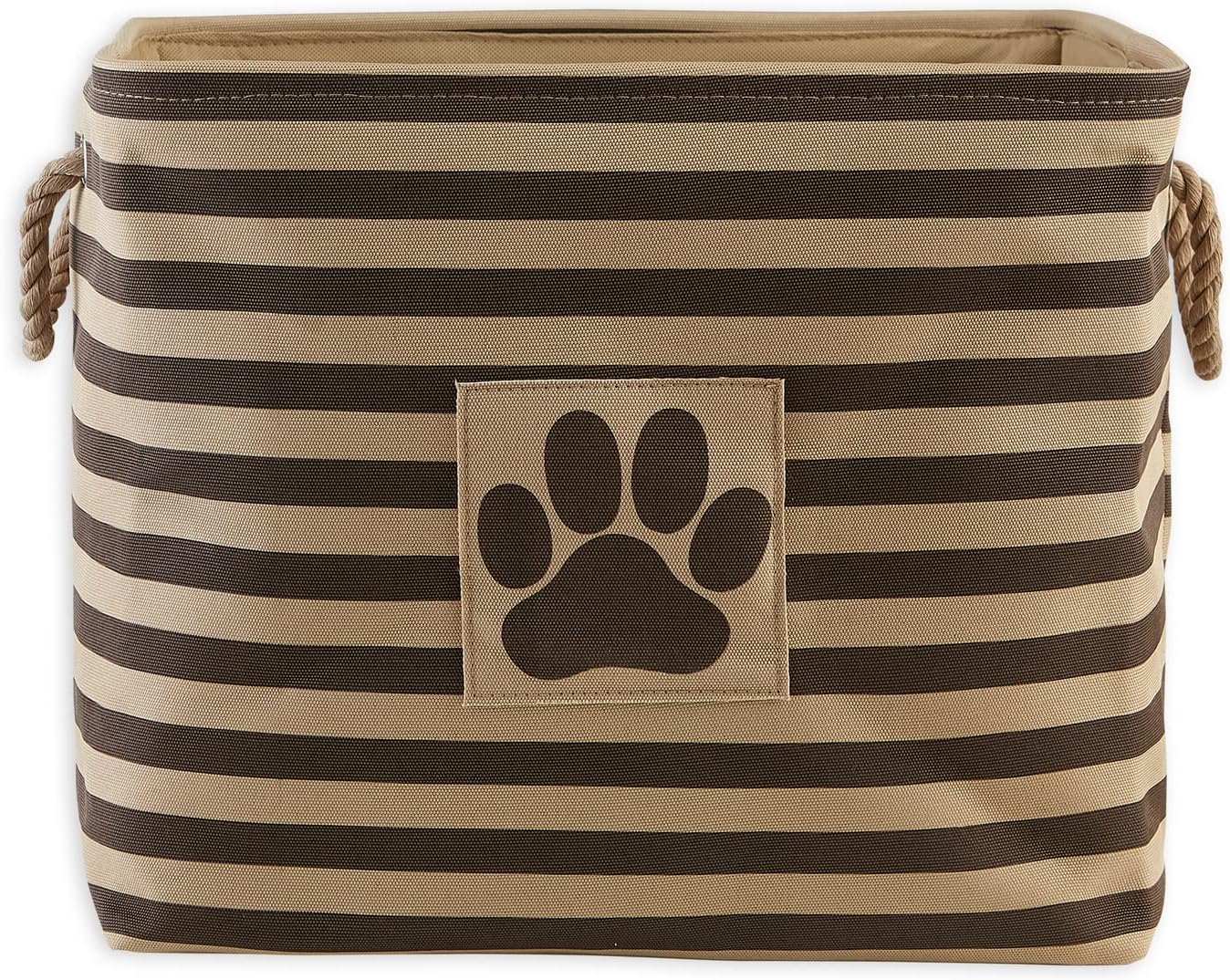 DII Bone Dry RoundSmall Pet Toy and Accessory Storage Bin, 12"(Dia) x9(H), Collapsible Organizer Storage Basket for Home Decor, Pet Toy, Blankets, Leashes and Food-Gray Stripes
