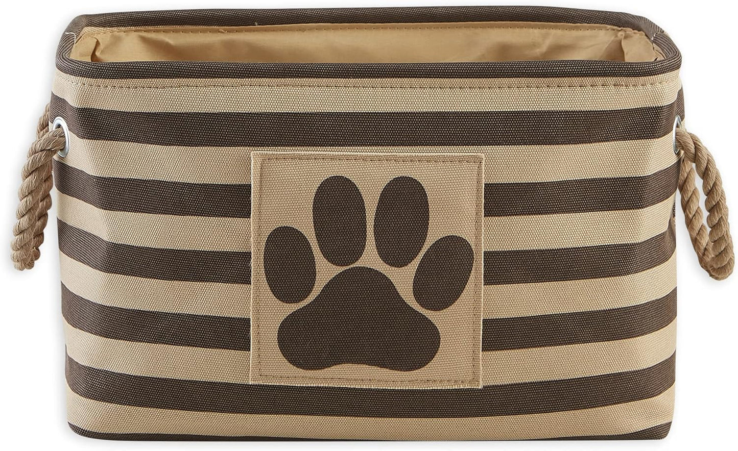 DII Bone Dry RoundSmall Pet Toy and Accessory Storage Bin, 12"(Dia) x9(H), Collapsible Organizer Storage Basket for Home Decor, Pet Toy, Blankets, Leashes and Food-Gray Stripes