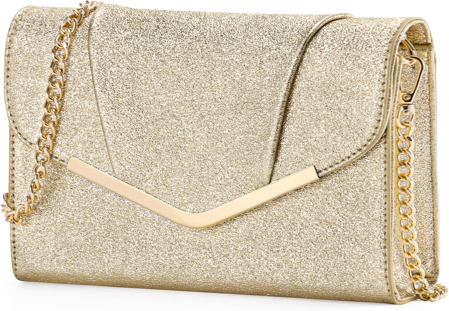 Vaschy Clutch Purse for Women,Fashion Envelope Evening Small Formal Handbag Fold-over Crossbody Shoulder Bag Wedding,Party
