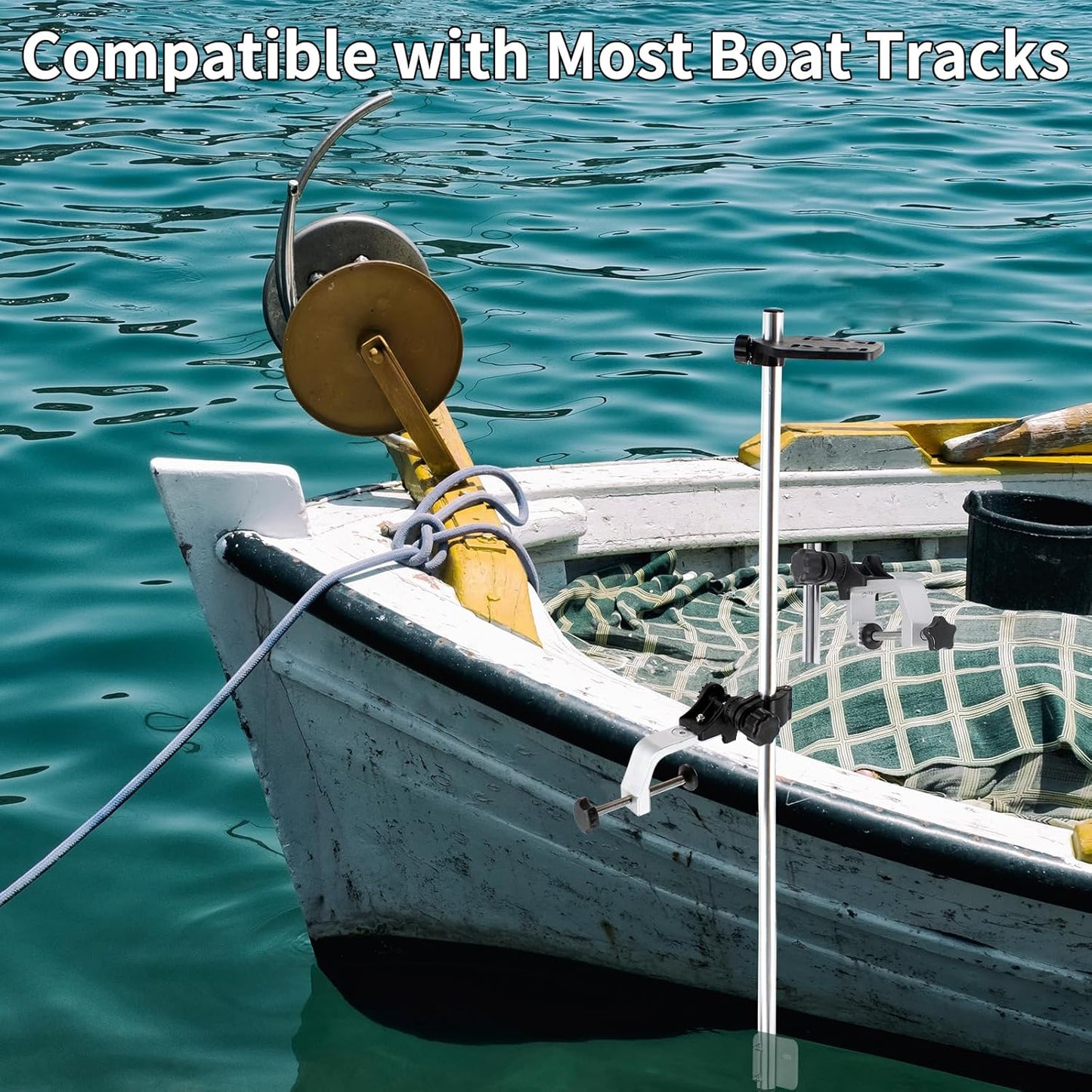 Xproutdoor Portable Transducer Mount, 360° Adjustable Rotatable Fish Finder Mount, Transducer Mounting Bracket for Boat Canoe Kayak