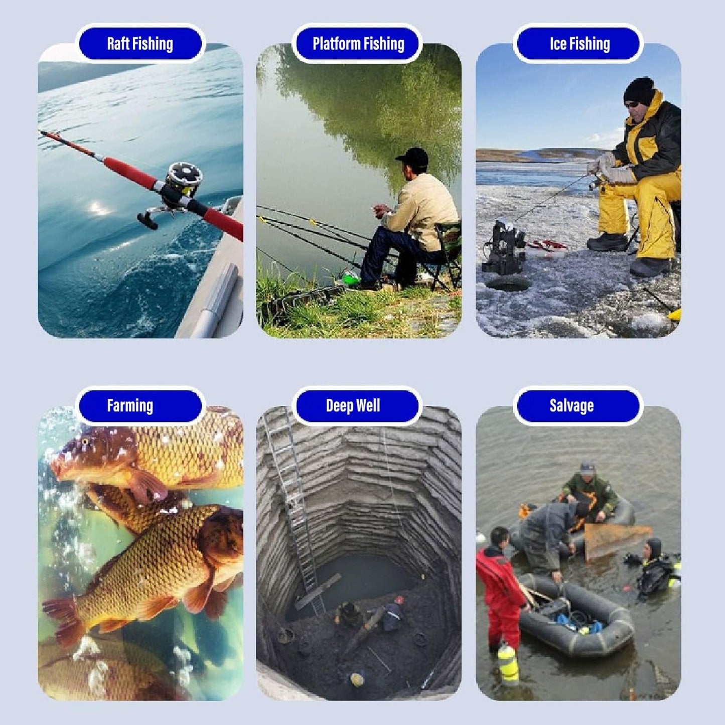 Tiiyee Underwater Fishing Camera, 15M Cable 1080P High Definition 4.3In Visible Large Screen Video New Model Camera Fish Finder Portable Monitor LCD Display for Ice Lake Boat Kayak