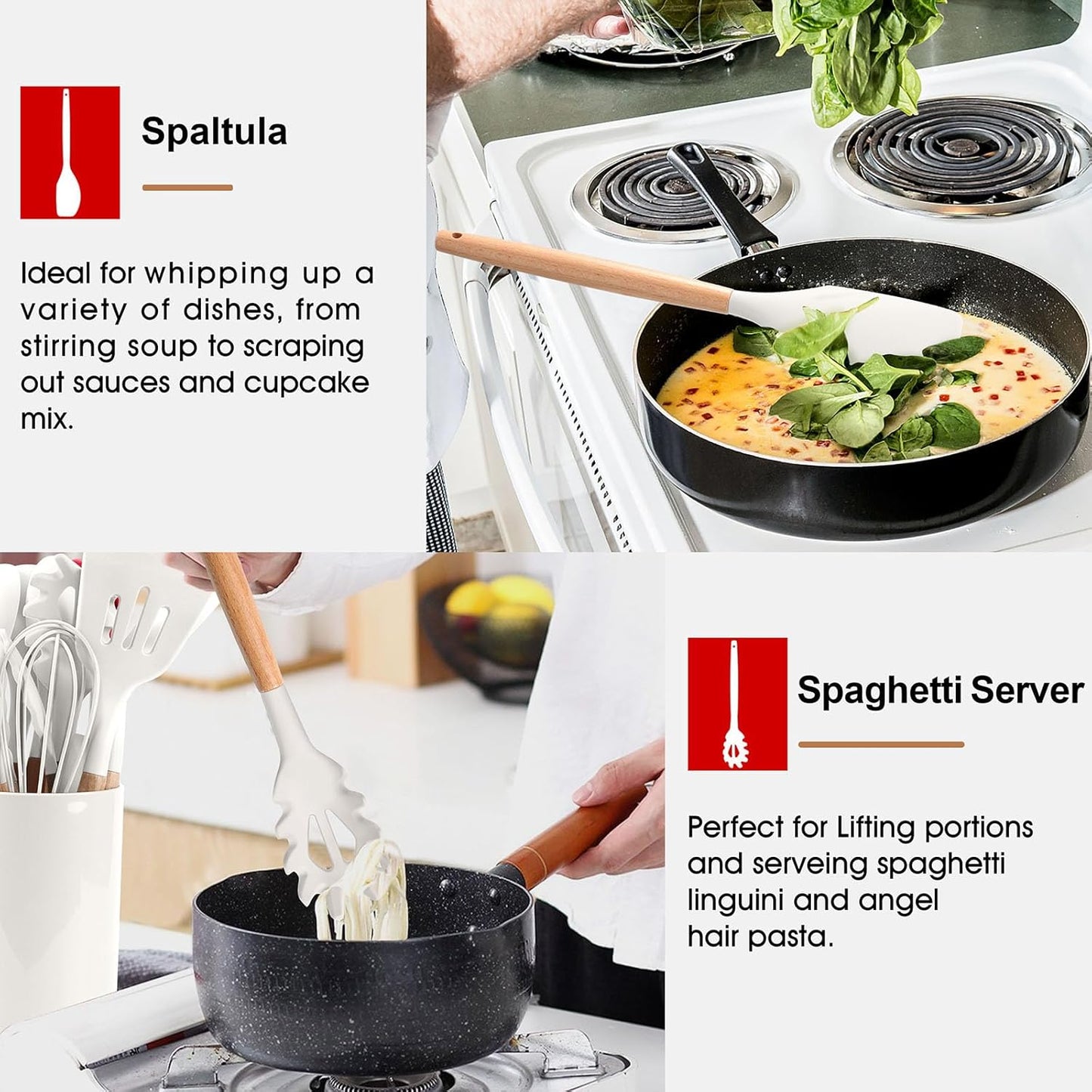Purilite Select 6-Piece Silicone Cooking Utensil Set