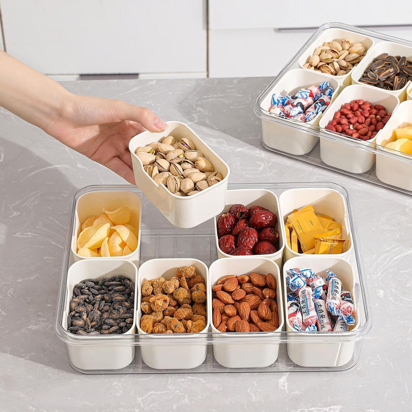 Purilite Select Clear Compartmentalized Snack Box
