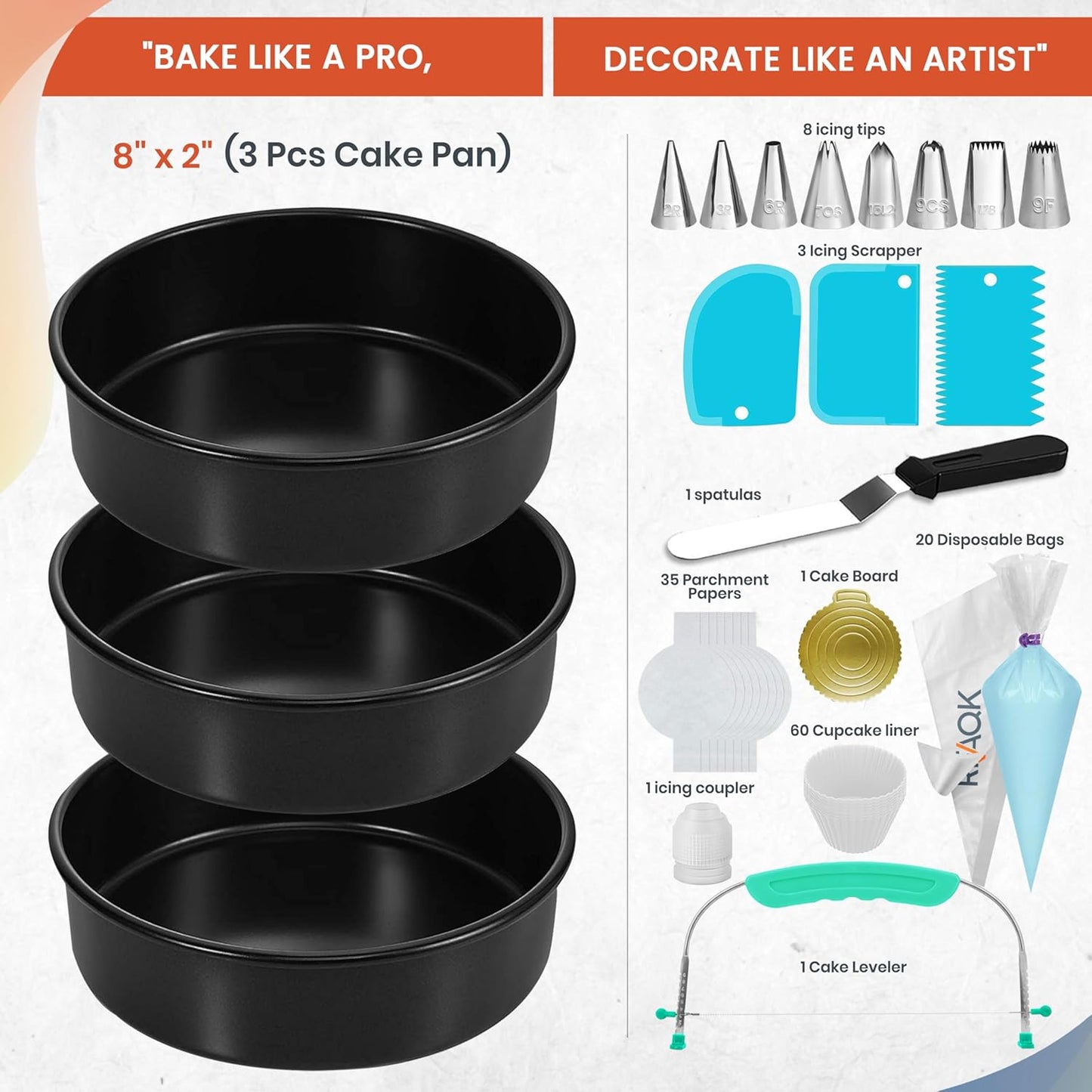 Purilite Select Stainless Steel Cake Decorating Kit