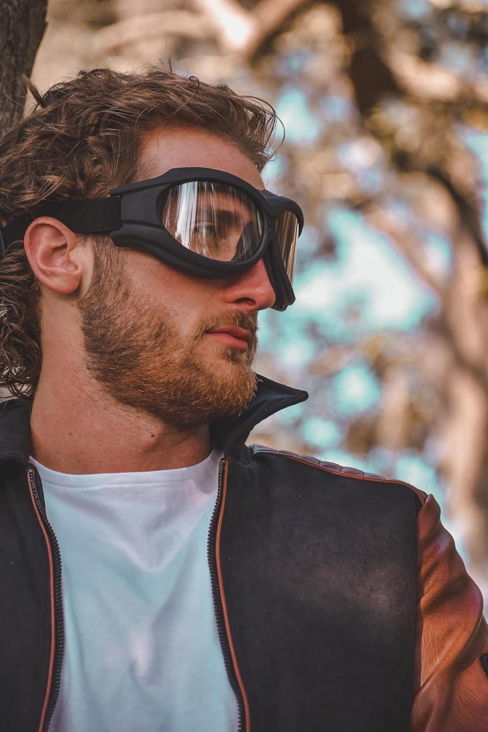 Birdz Eyewear - The Buzzard - Padded Motorcycle Riding Goggle Fits Over Glasses - PuriLite