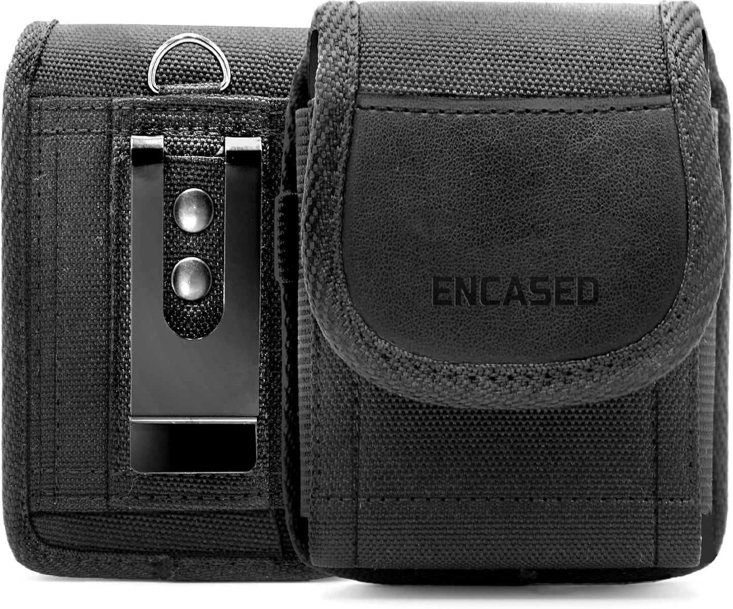 Encased XL Cell Phone Pouch Holster Compatible with Samsung Galaxy S21 / S22 /S23/S24 Ultra, iPhone 12/13/14/15/16 Pro Max Belt Clip Holder (Large Case Compatible)