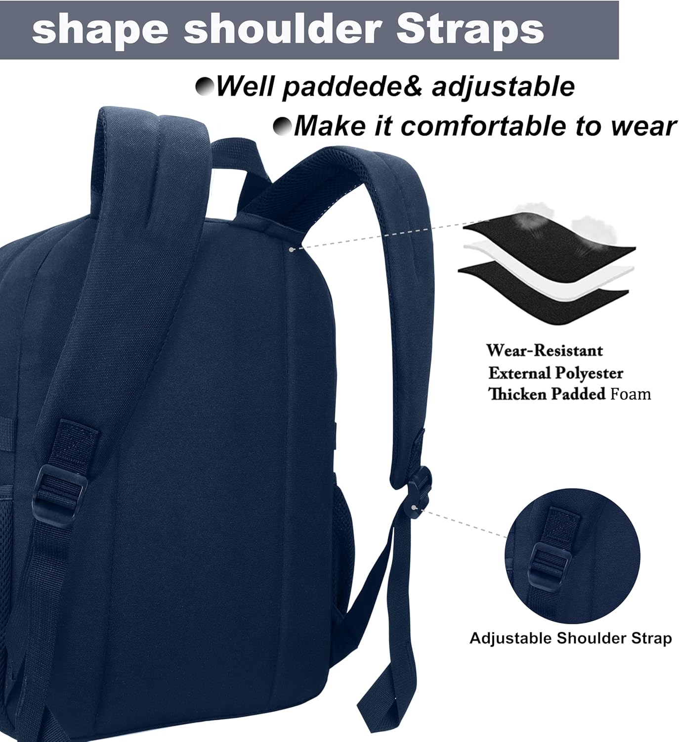 SUPACOOL Lightweight Casual Backpack for Men and Women, Large Backpack for School Boys and Girls