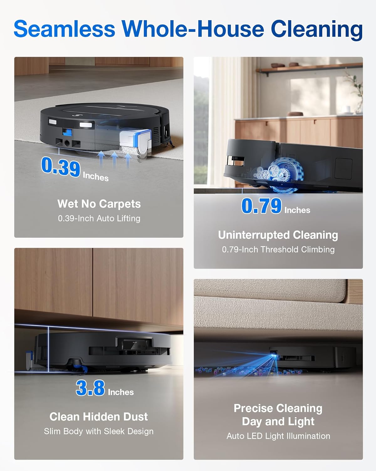 ECOVACS DEEBOT X9 PRO OMNI Robot Vacuum and Mop, BLAST™ 16,600Pa Suction, OZMO ROLLER Instant Self-Washing Mopping, ZeroTangle™ 3.0, Triple Lift System, AI Smart Navigation, Hands-Free OMNI Station