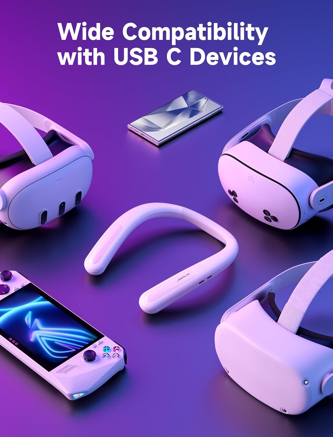 JSAUX Battery Pack for Meta Quest 3S/3/2, 10000mAh PD Fast Charger Battery Pack (Extra 4-6 H Playtime), VR Extend Power Accessories, Compatible with Oculus Quest 3/2/3S/Pro