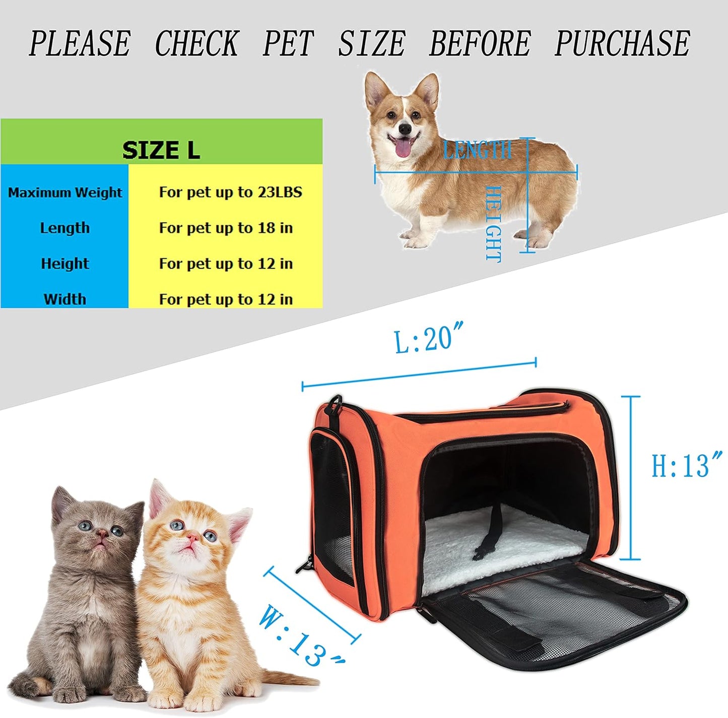 NextFri Soft Sided Carrier for Cats Dogs,TSA Airline Approved Collapsible Travel Pet Carrier (Magenta, Medium)