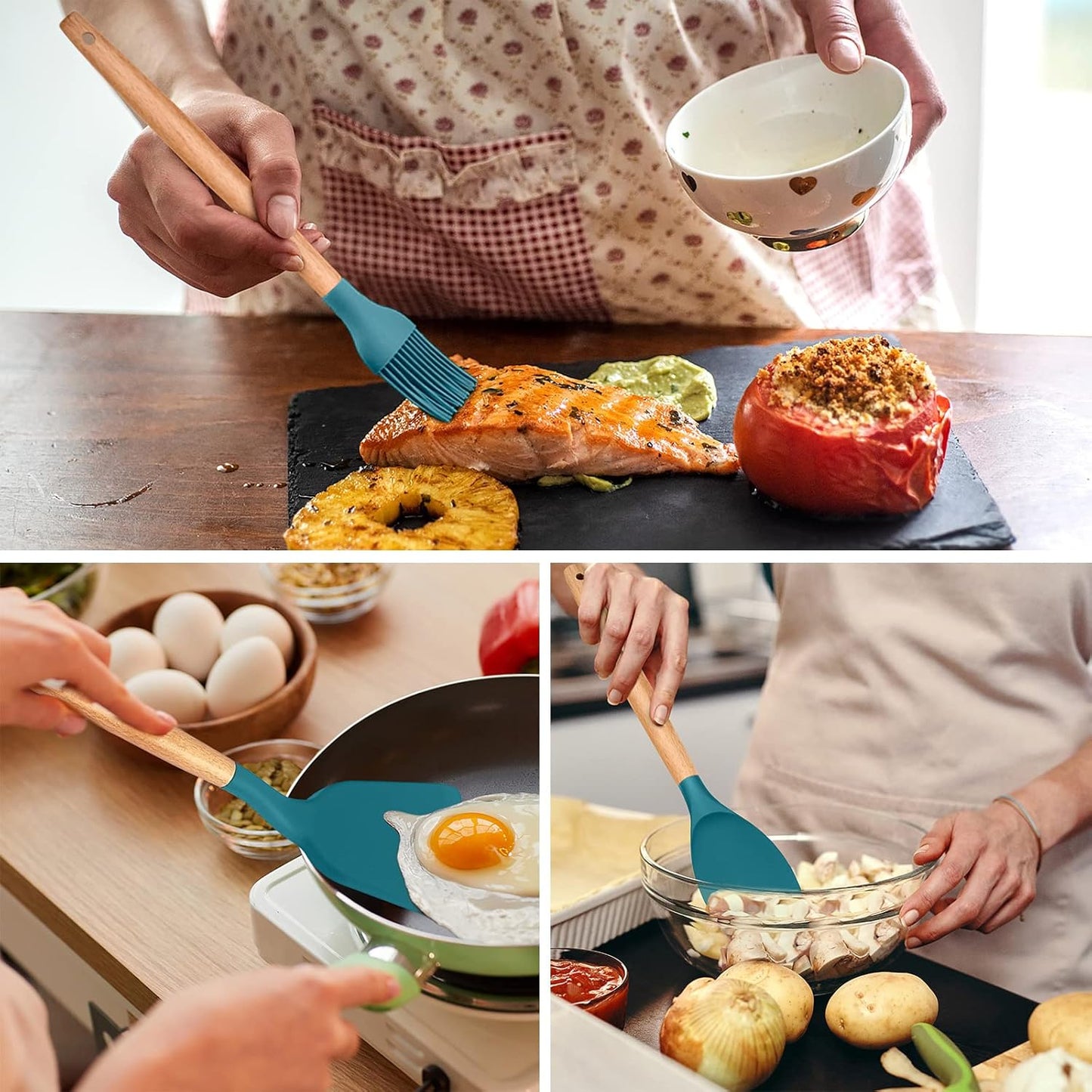 Purilite Select 6-Piece Silicone Cooking Utensil Set