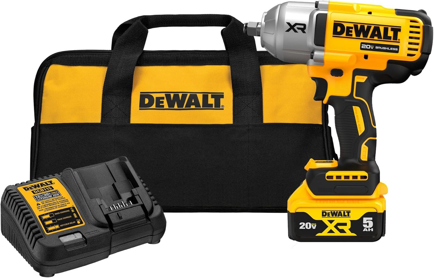 DEWALT 20V MAX XR Impact Wrench, 1/2 In Cordless, High Torque, 4 Speed Precision Mode, Tool Only (DCF900B)
