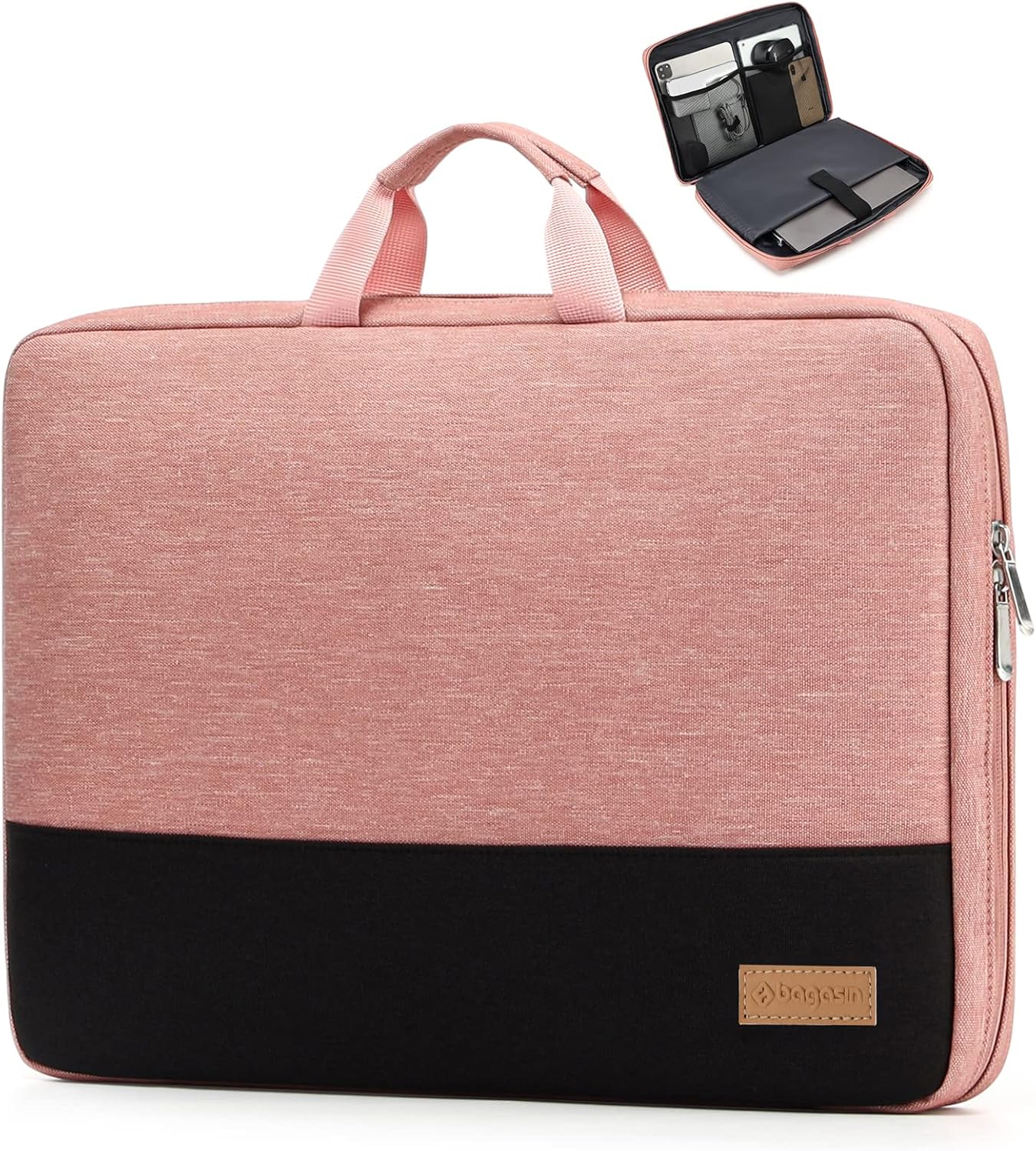 bagasin Laptop Sleeve Case, 15 15.6 16 inch TSA Laptop Sleeve Water Resistant with 4-Layer Protection, Computer Carrying Bag Compatible with MacBook, HP, Dell, Lenovo, Asus Notebook