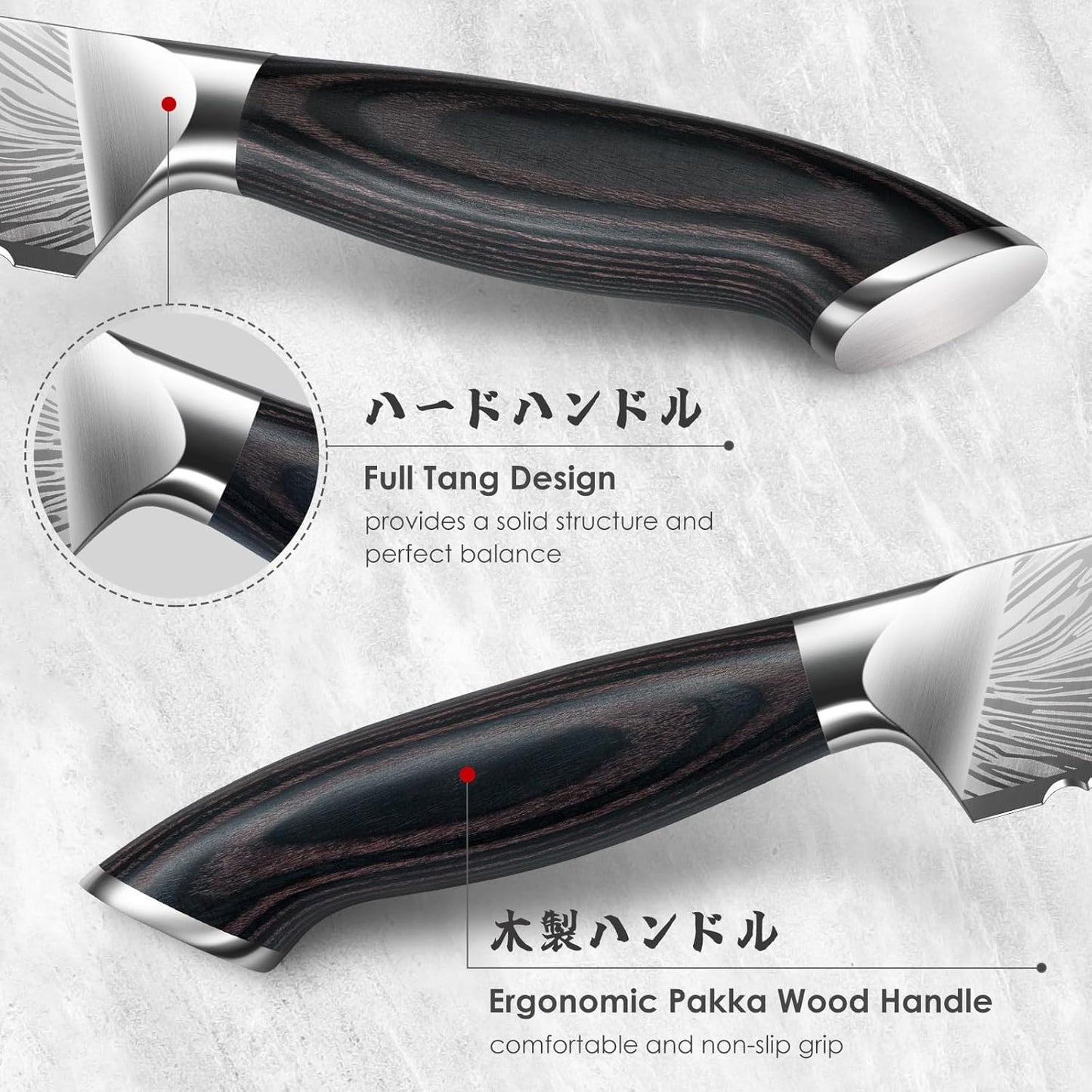 SHAN ZU Fillet Knife 7 Inch, Powder Steel Boning Knife High Carbon Japanese Filleting Knife, Ultra Sharp Deboning Knife for Meat Cutting, Fish Knife with Ergonomic Pakkawood Handle