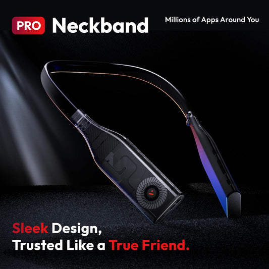 VITURE Pro Neckband, Official Partner of PSPlay, Multi-screen/3DoF/Smooth Follow/Ambient Mode, 3D Player, AI Assistant, Almost Wireless Freedom for Gaming & Streaming, 12GB+256GB - PuriLite
