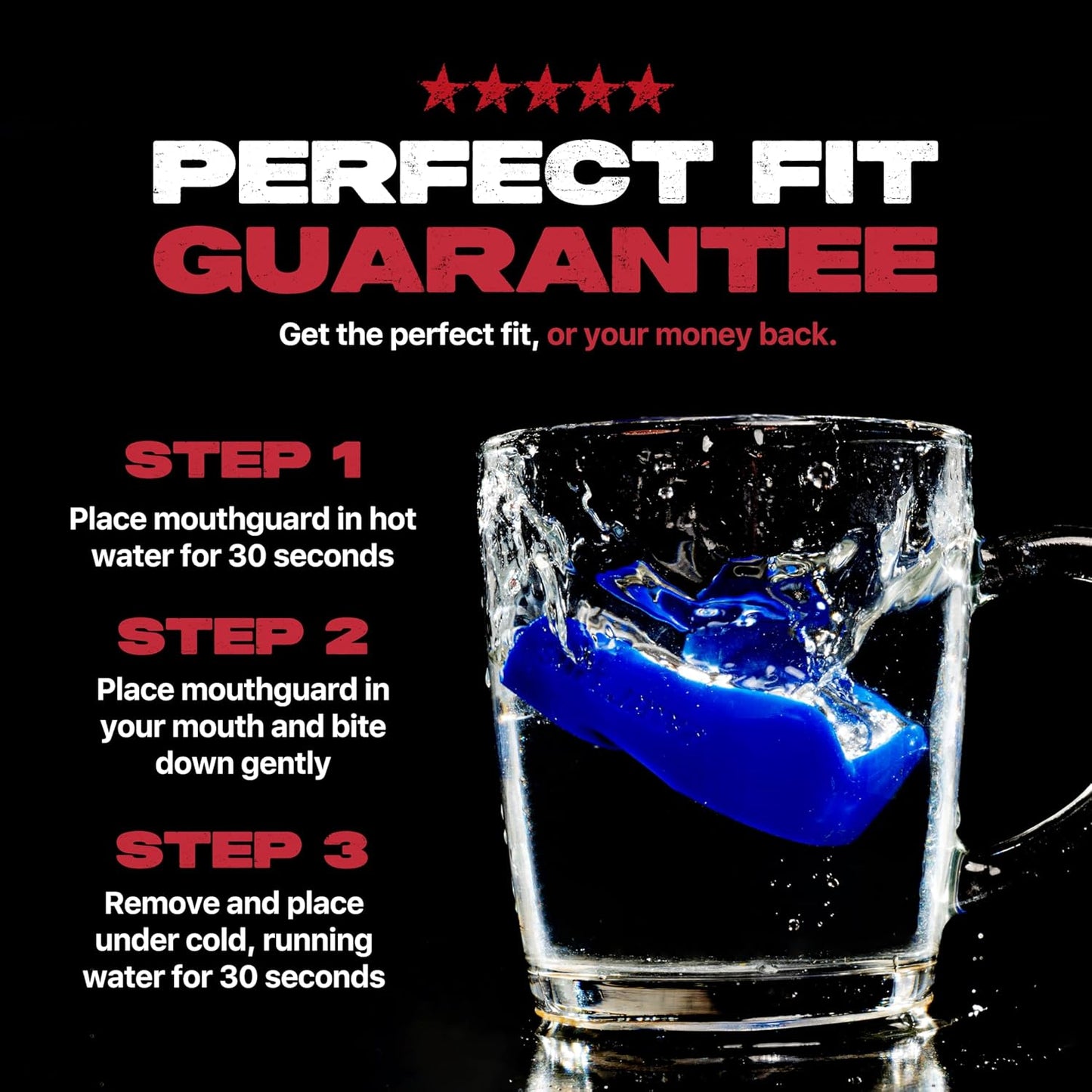 SAFEJAWZ Mouthguard Strapless Slim Fit, Adults and Junior with Case for Boxing, Basketball, Football, MMA, Martial Arts, Hockey and All Contact Sports (Adults (12+ Years), Black)