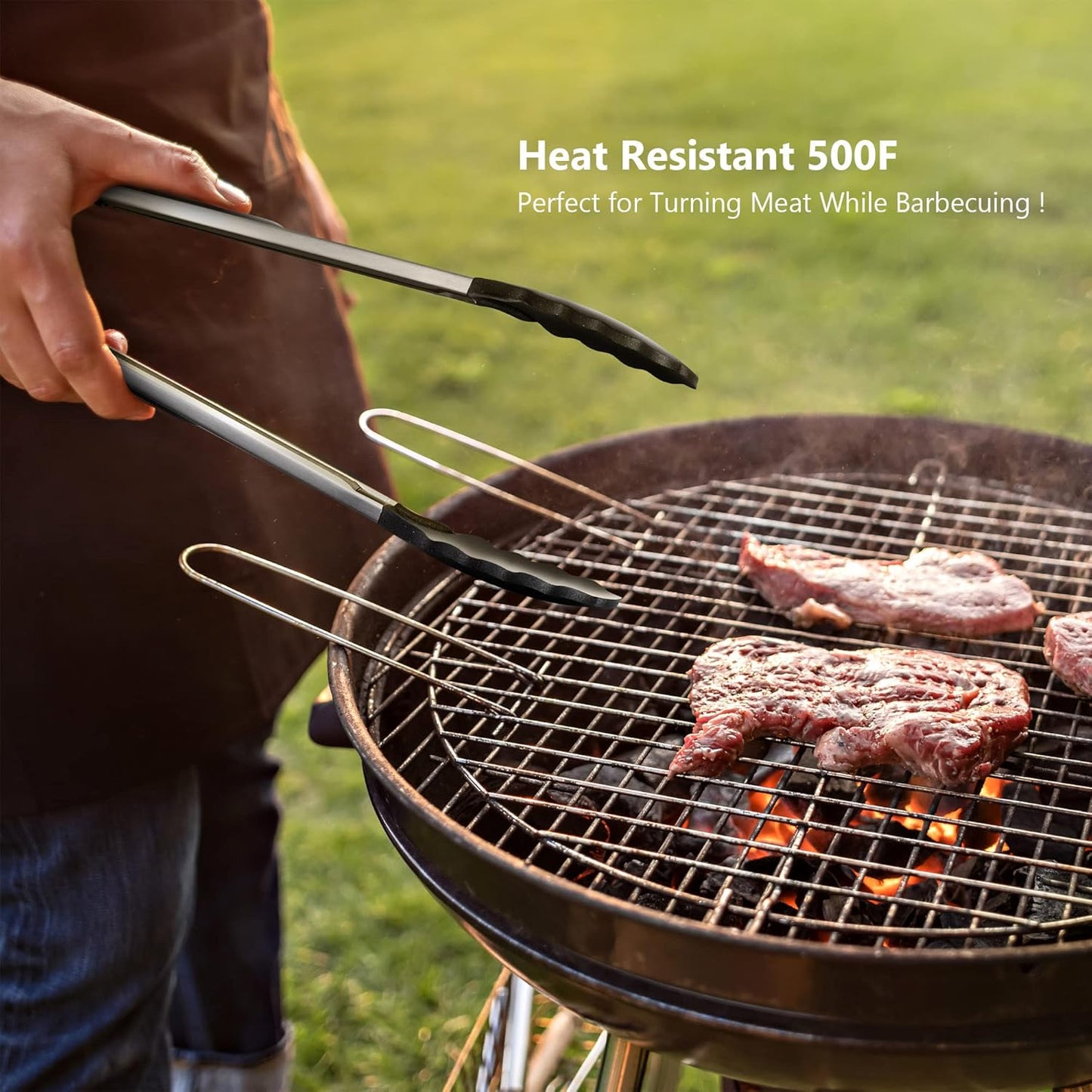 Purilite Select Silicone & Stainless Steel Kitchen Tongs