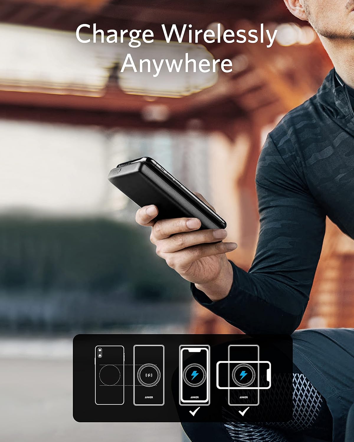 ANKER PowerCore III 10K Wireless Portable Charger with Qi-Certified 10W Wireless Charging and 18W USB-C Quick Charge for iPhone 15/15 Plus/15 Pro/15 Pro Max, iPhone 14 Series, iPad, AirPods, and More