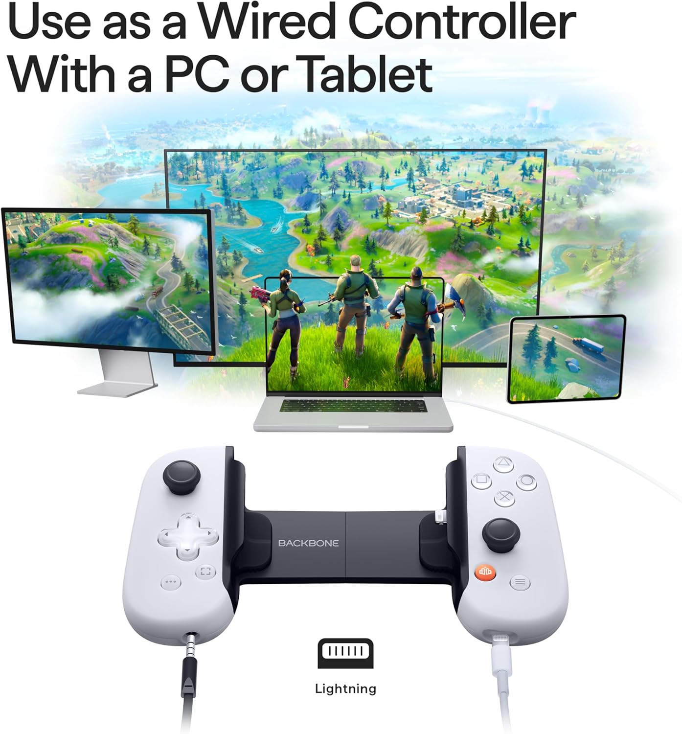 BACKBONE One Mobile Gaming Controller for iPhone (Lightning) - PlayStation Edition - 2nd Gen - Turn Your iPhone into a Gaming Console - Play Xbox, PlayStation & More (3 Months Apple Arcade Included)