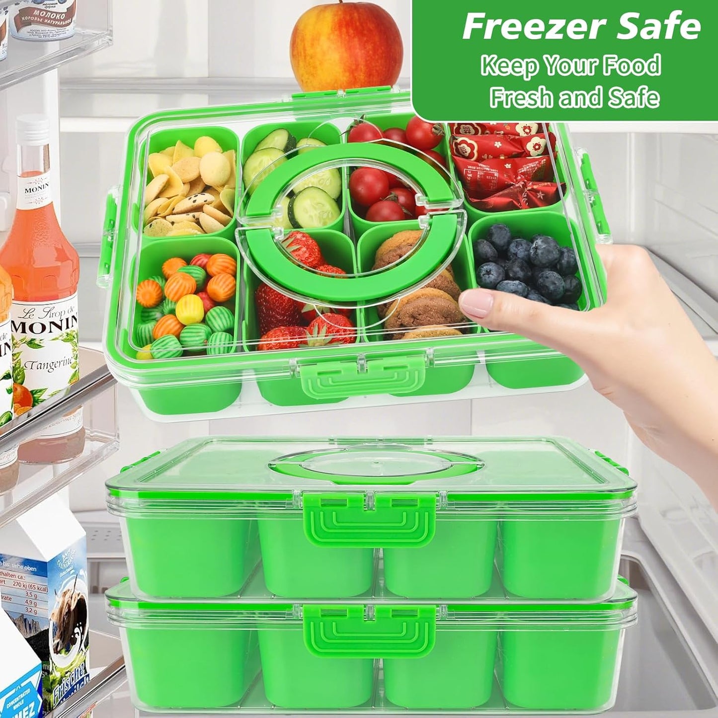 Purilite Select Clear Compartmentalized Snack Box