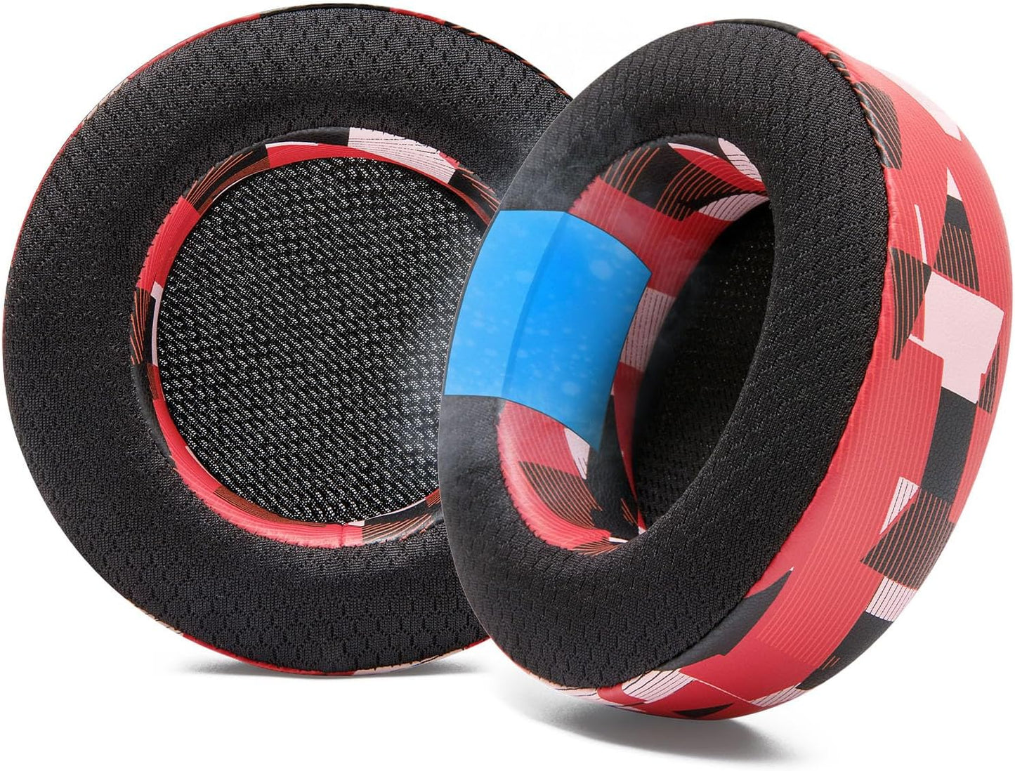 WC Freeze Virtuoso - Hybrid Fabric Cooling Gel Replacement Earpads for Corsair Virtuoso Gaming Headset, Made by Wicked Cushions, Improved Durability, Thickness and Sound Isolation |90s Black