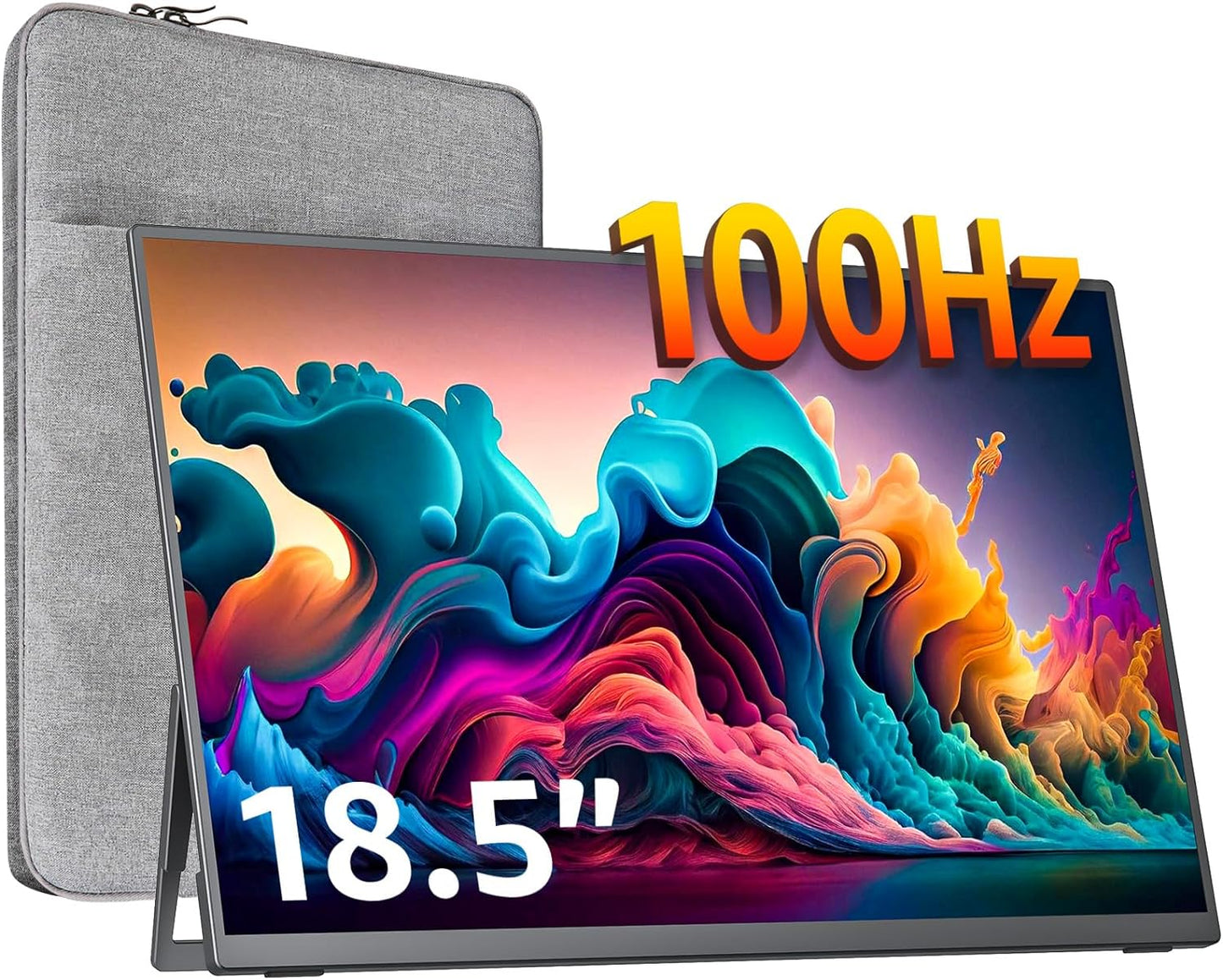 cocopar Portable Monitor 18.5 inch 1080P 100Hz 72% NTSC USB-C HDMI Large Portable Monitor for Laptop MacBook Xbox PS4/5 Switch
