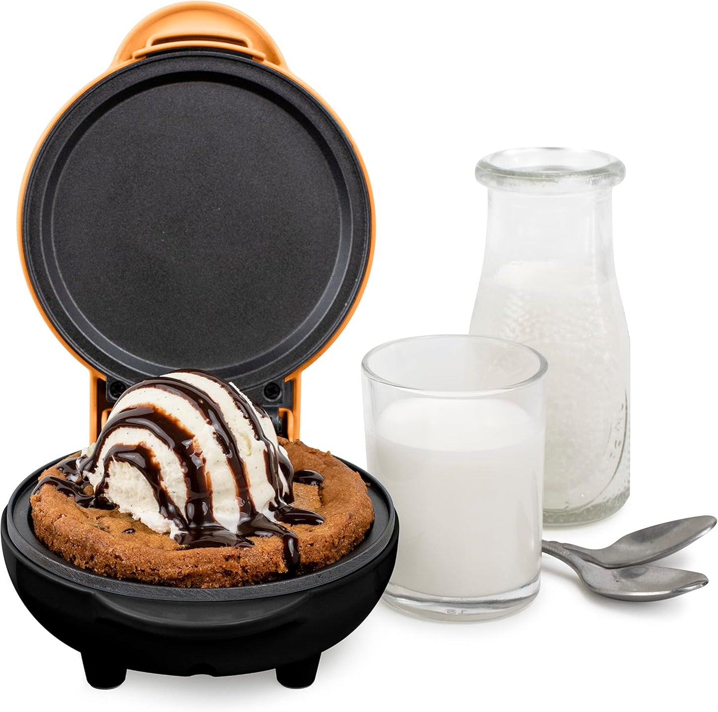 Nostalgia MyMini Personal Electric Waffle Maker, 5-Inch Cooking Surface, Waffle Iron for Hash Browns, French Toast, Grilled Cheese, Quesadilla, Brownies, Cookies, Aqua